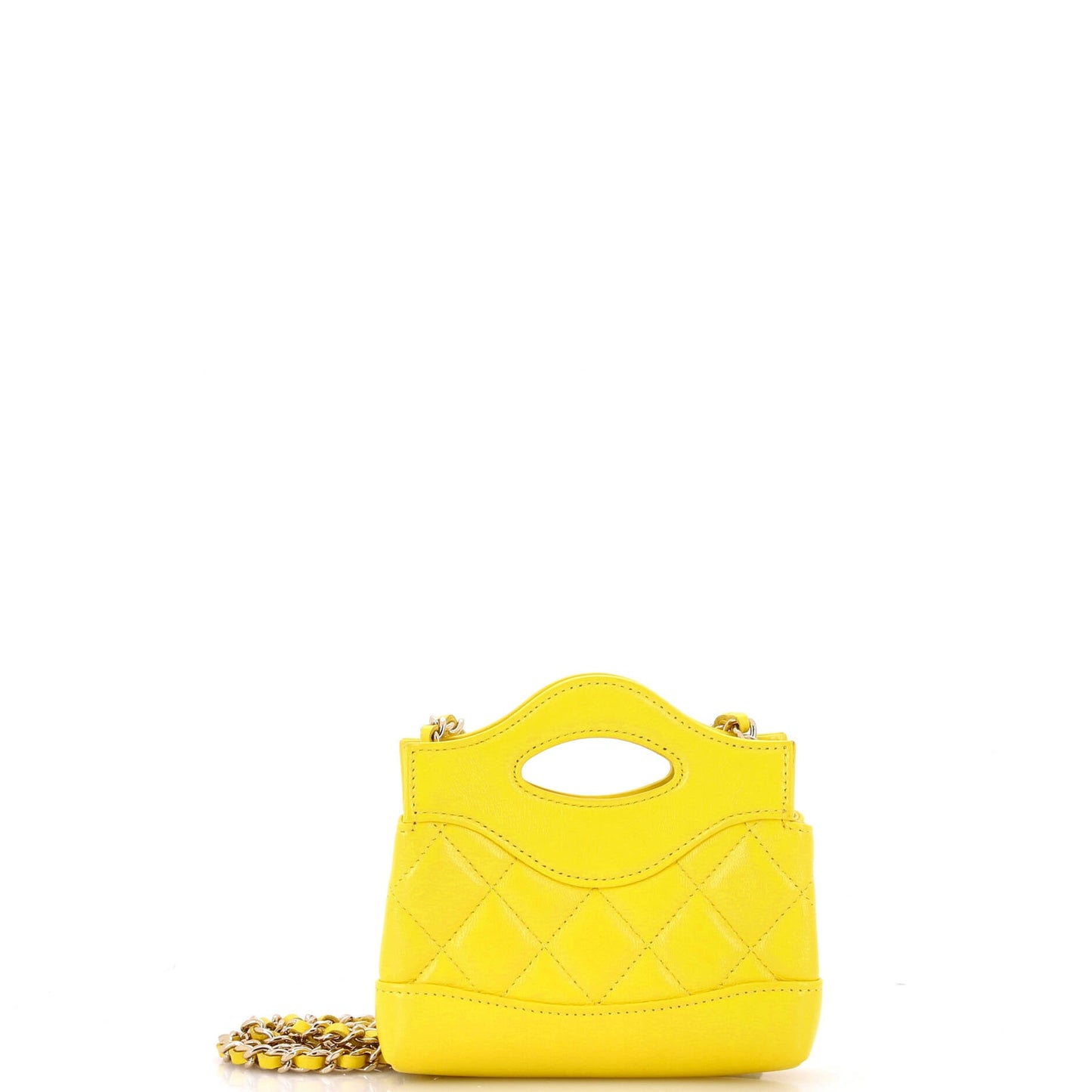 31 Shopping Bag Clutch with Chain Quilted Calfskin Nano