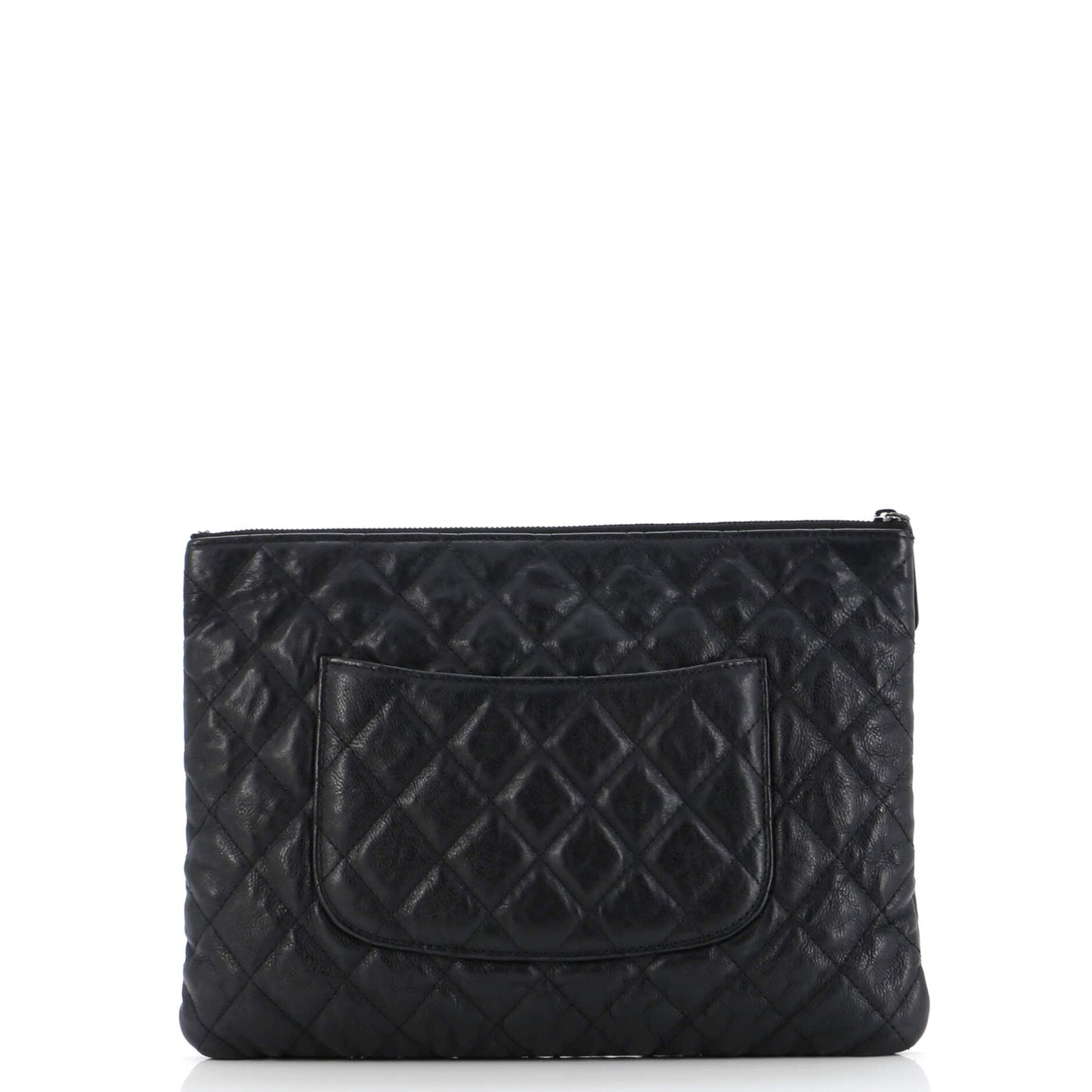 O Case Clutch Quilted Crumpled Calfskin Medium