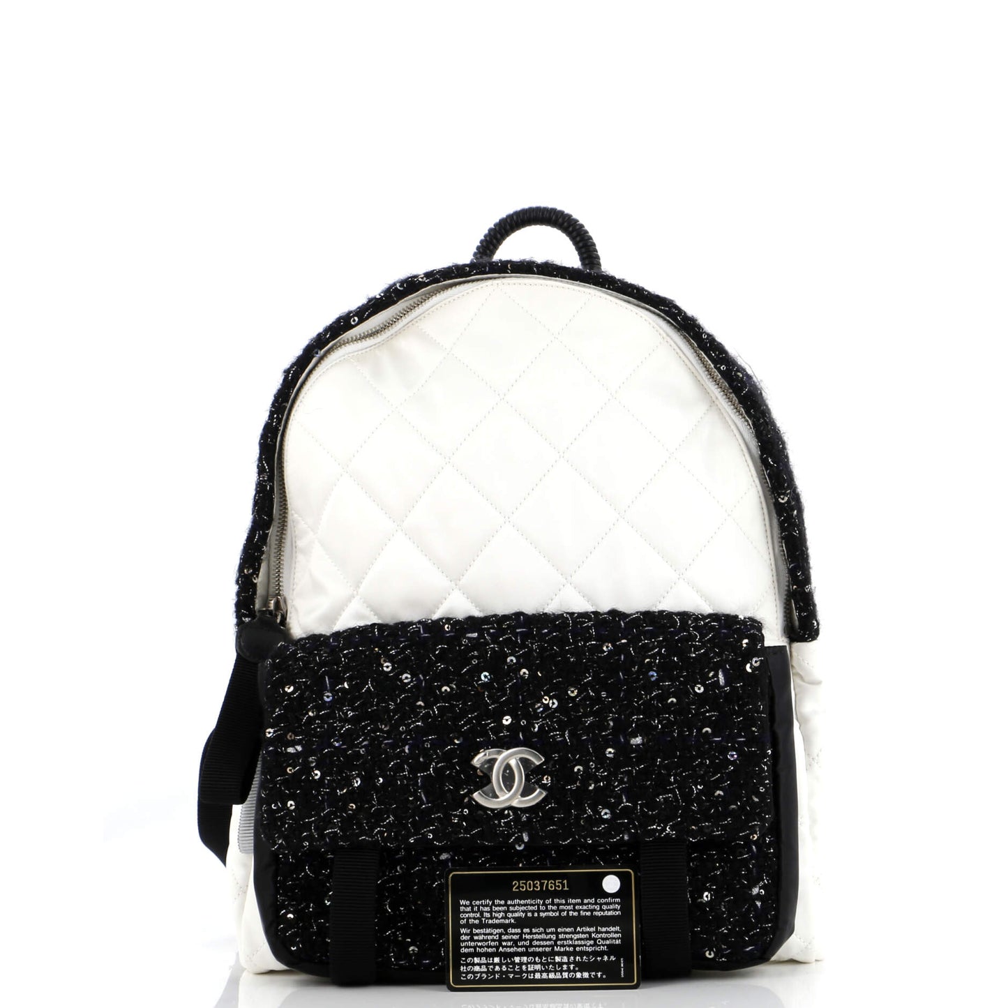 Astronaut Essentials Backpack Quilted Nylon with Tweed Medium