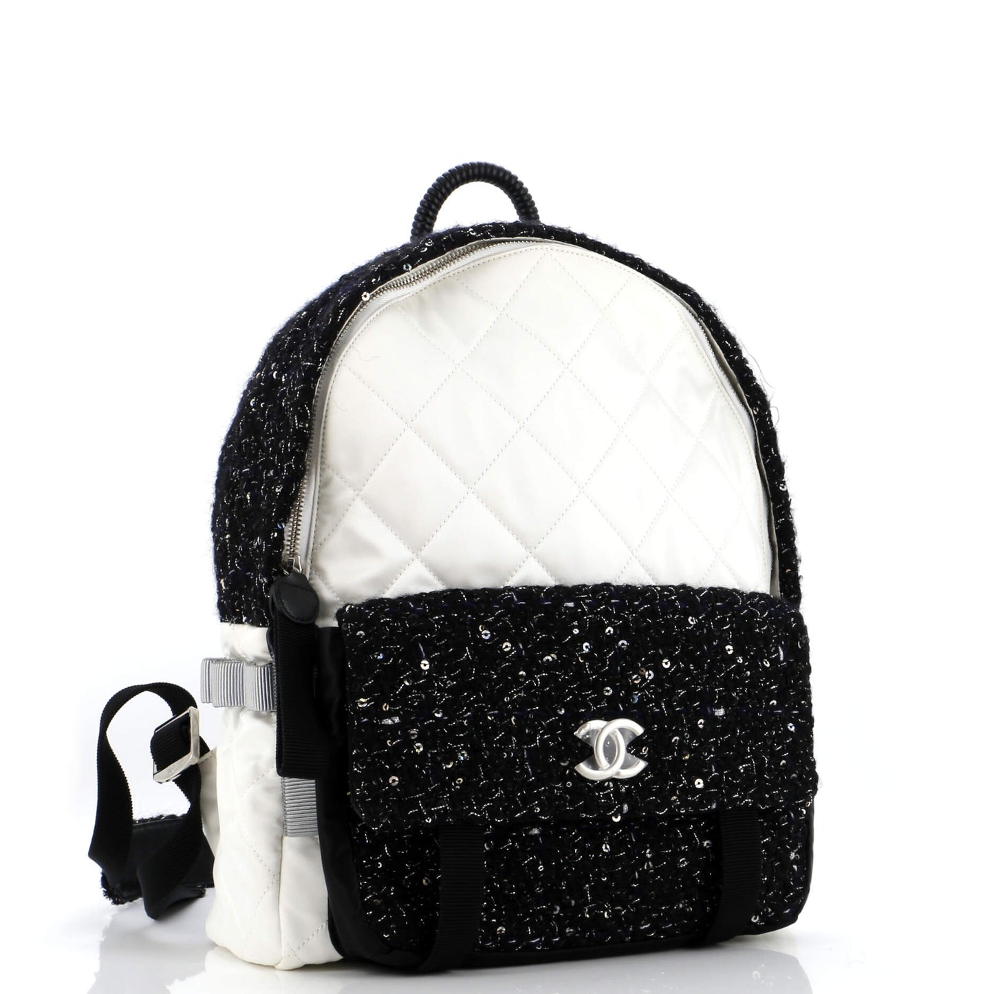 Astronaut Essentials Backpack Quilted Nylon with Tweed Medium