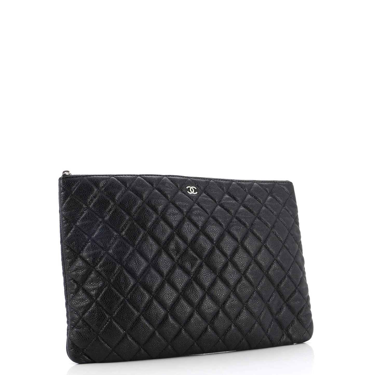 O Case Clutch Quilted Caviar Large