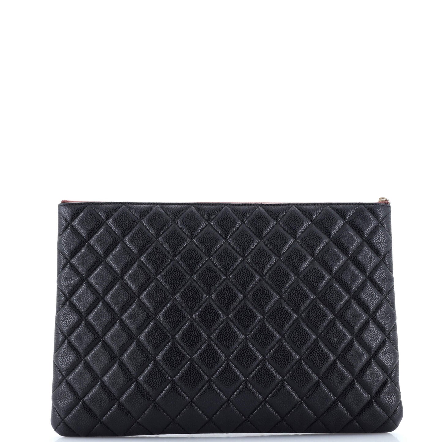 O Case Clutch Quilted Caviar Large