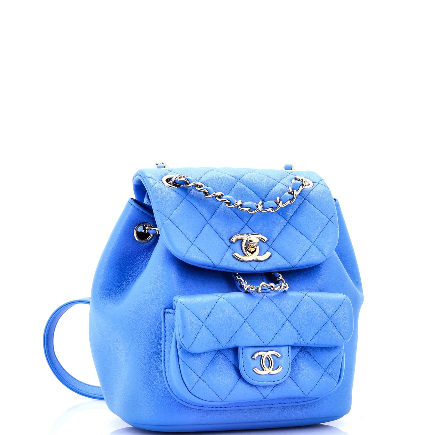 Duma Drawstring Backpack Quilted Leather Small