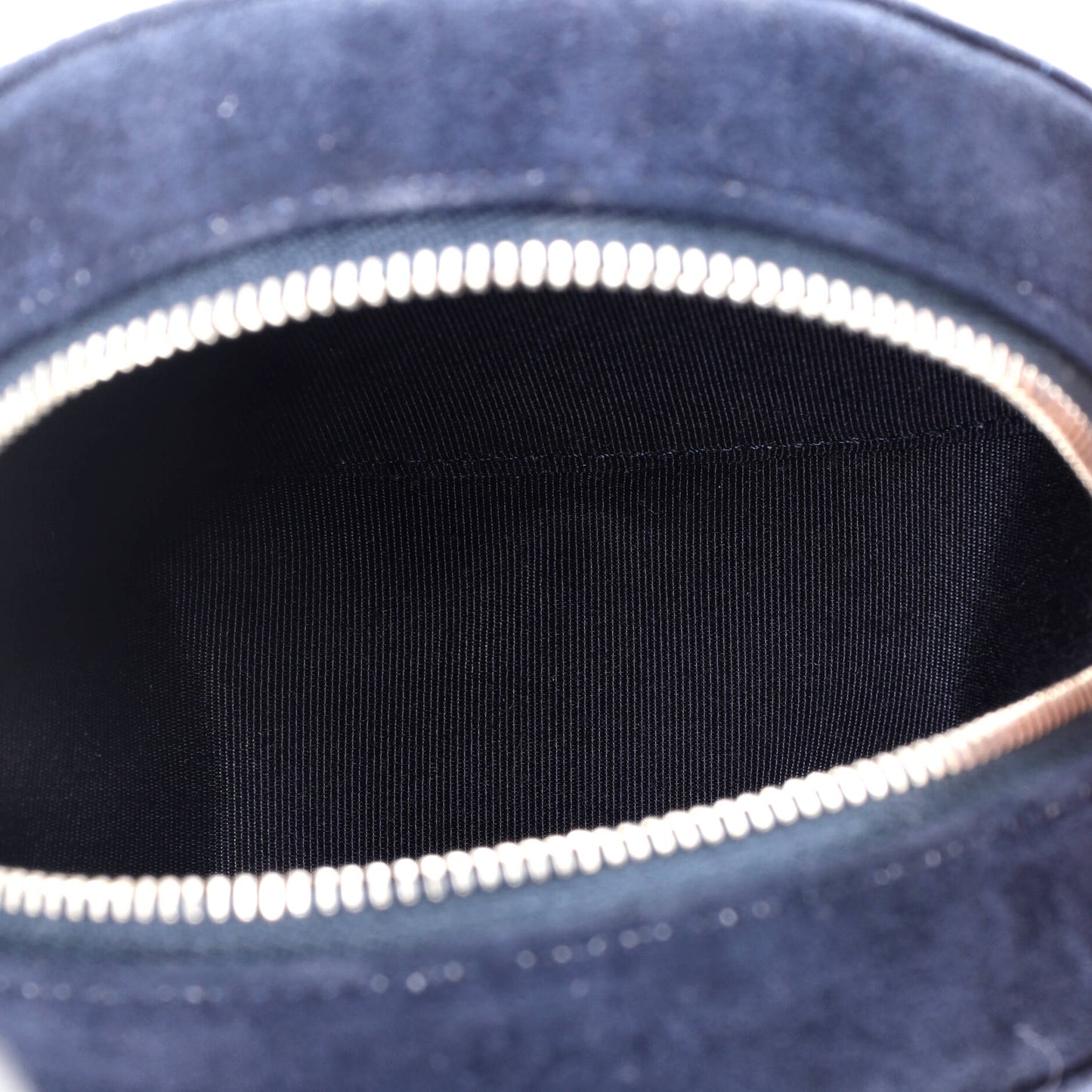 Star Round Clutch with Chain Quilted Suede with Crystal Embellished Charms