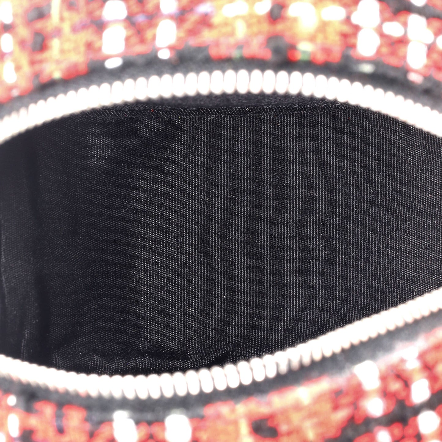 Filigree Round Clutch with Chain Quilted Tweed Mini
