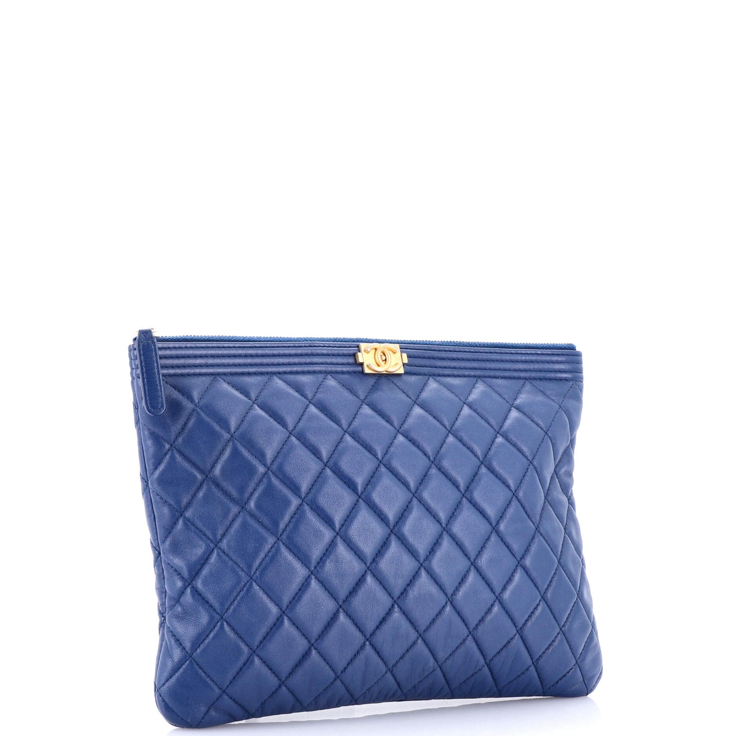 Boy O Case Clutch Quilted Lambskin Medium