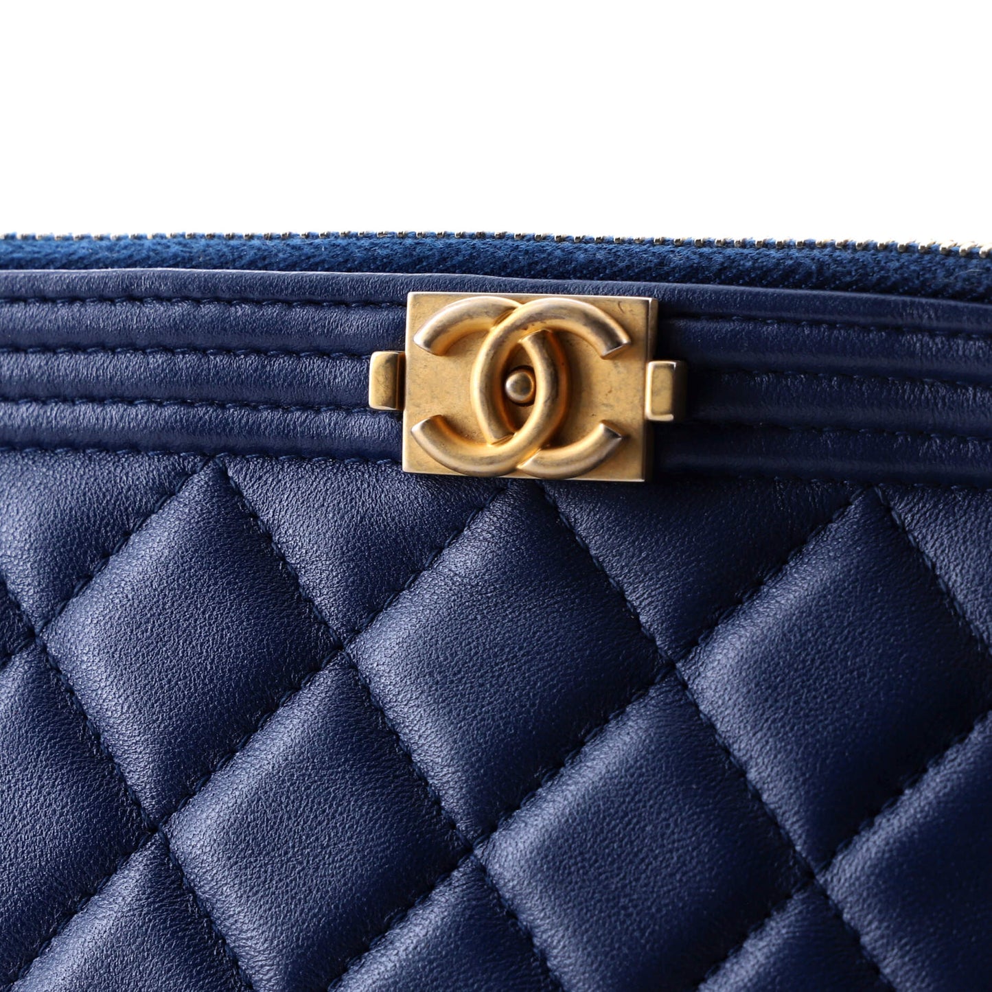 Boy O Case Clutch Quilted Lambskin Medium