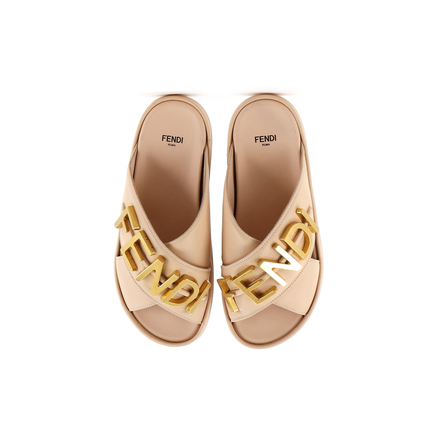 Women's Fendigraphy Slide Sandals Leather