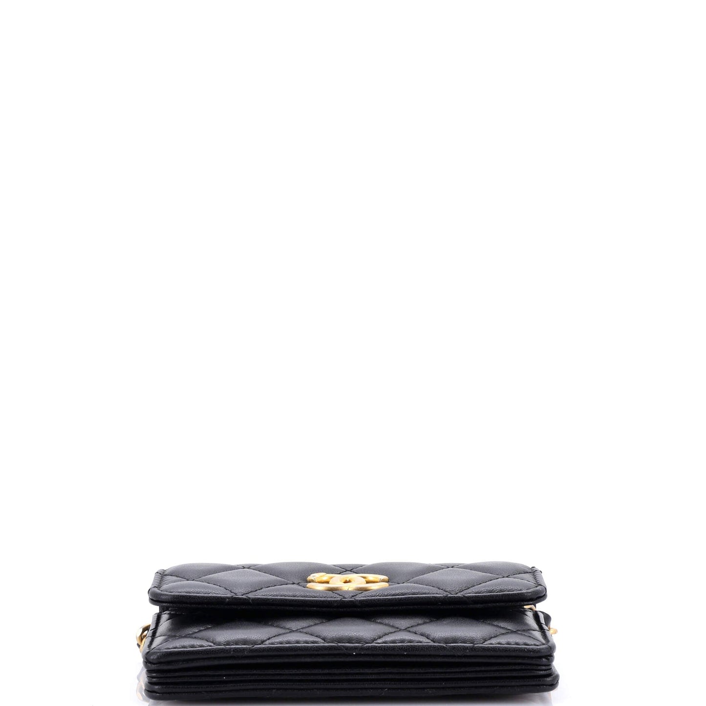 Pearl Crown Clutch with Chain Quilted Lambskin