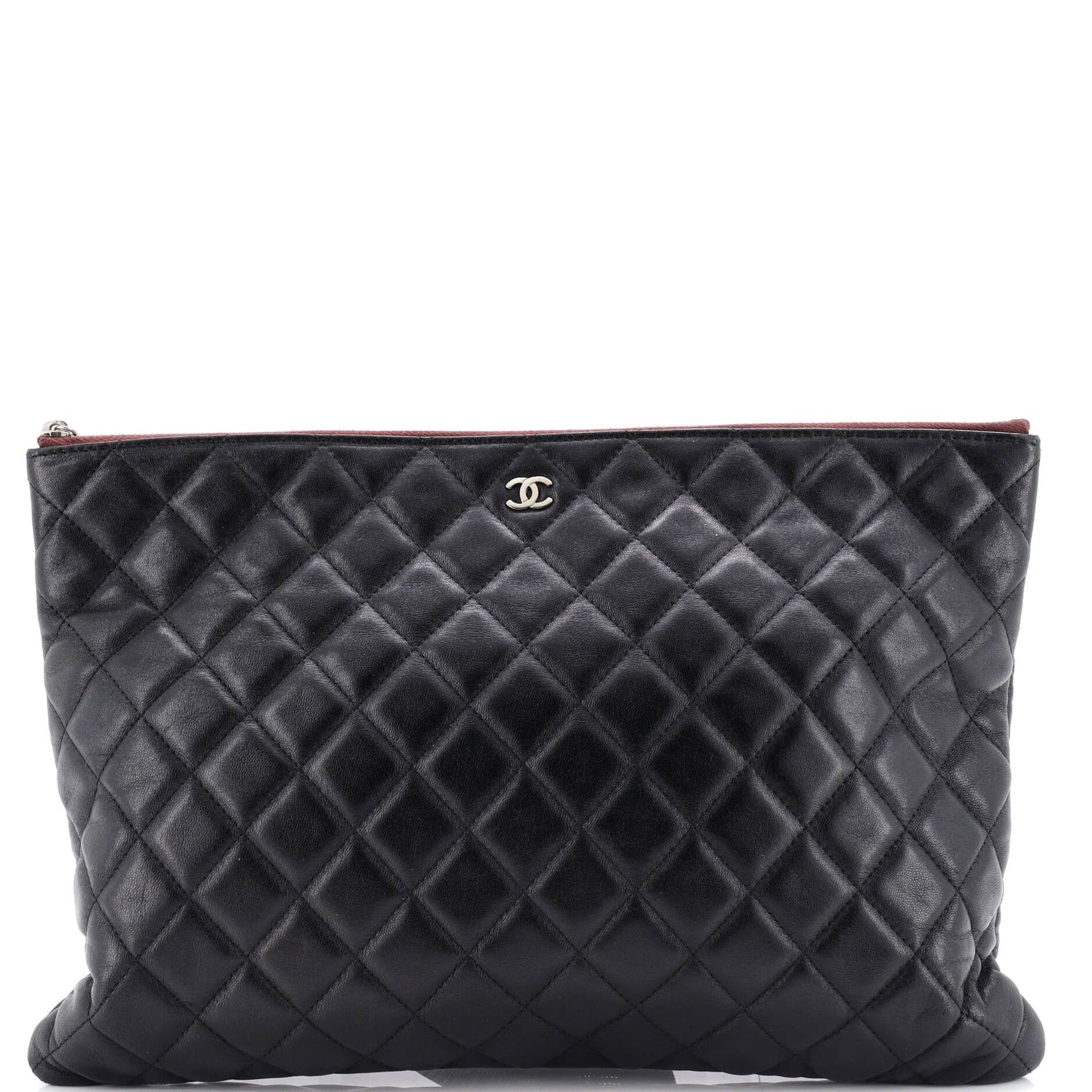 O Case Clutch Quilted Lambskin Large