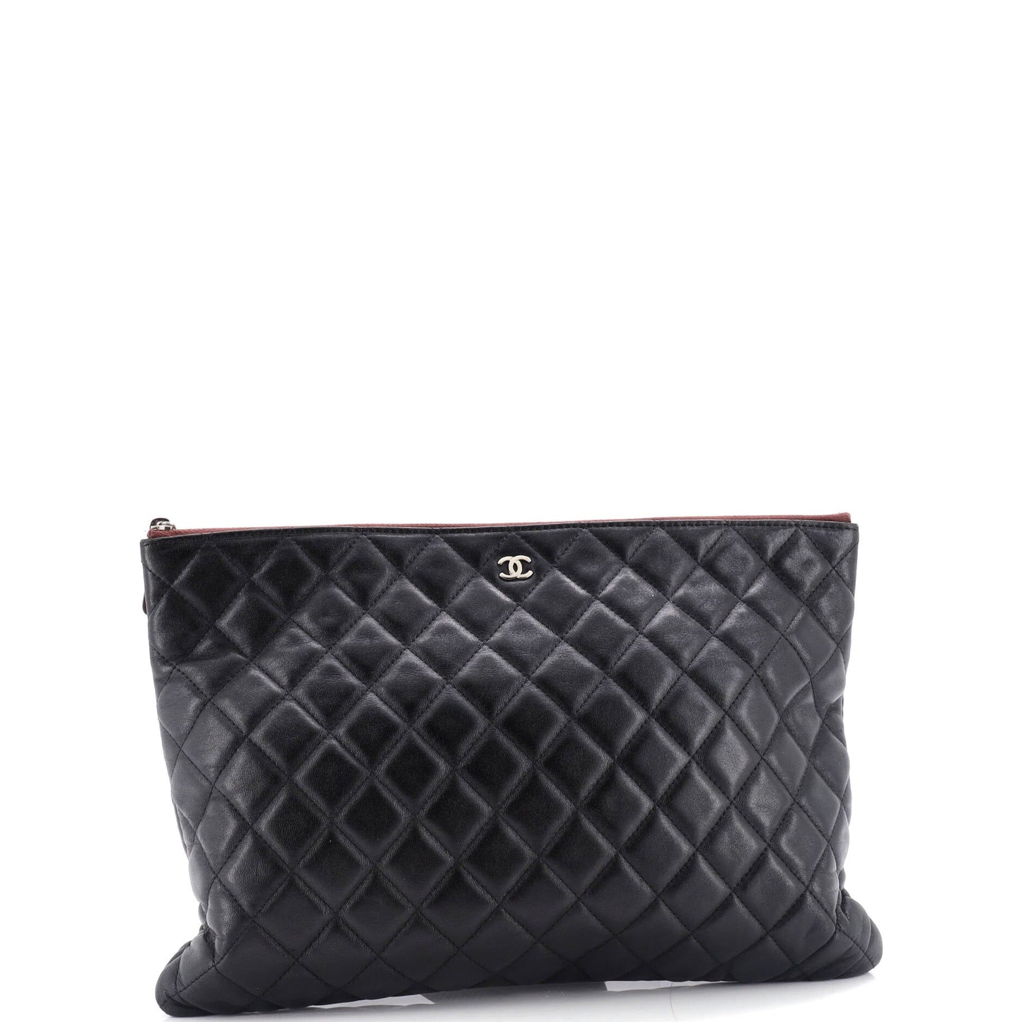 O Case Clutch Quilted Lambskin Large