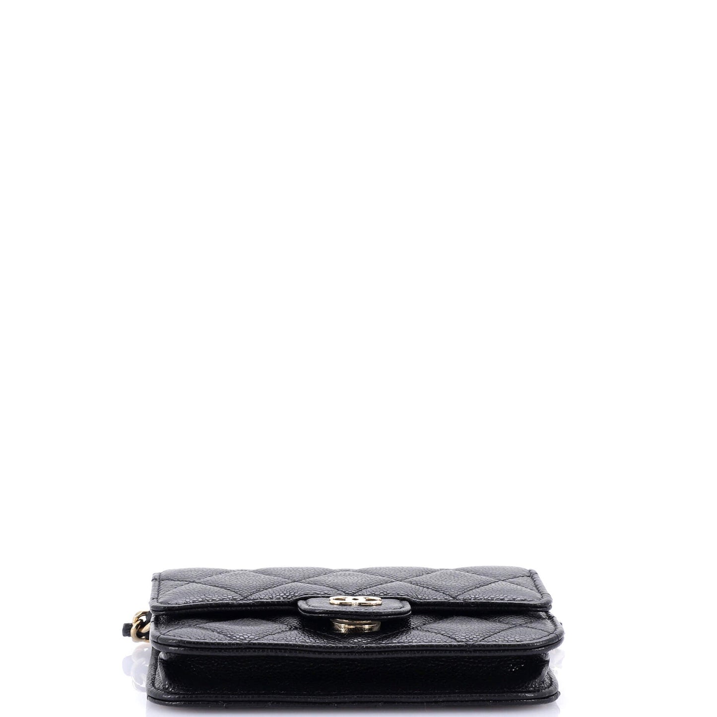 Classic Flap Clutch with Chain Quilted Caviar Small
