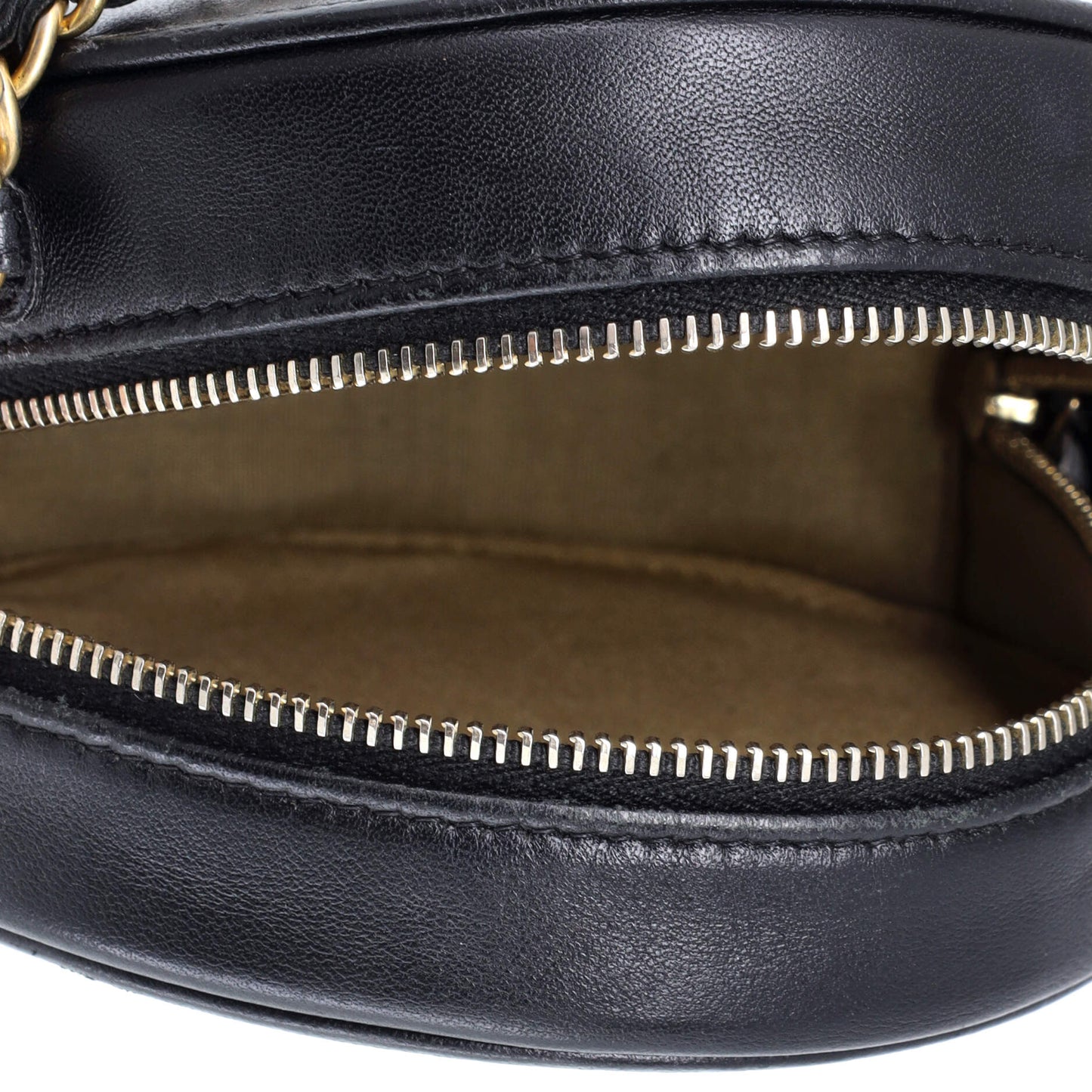 Lucky Charms Round Clutch With Chain Embellished Lambskin