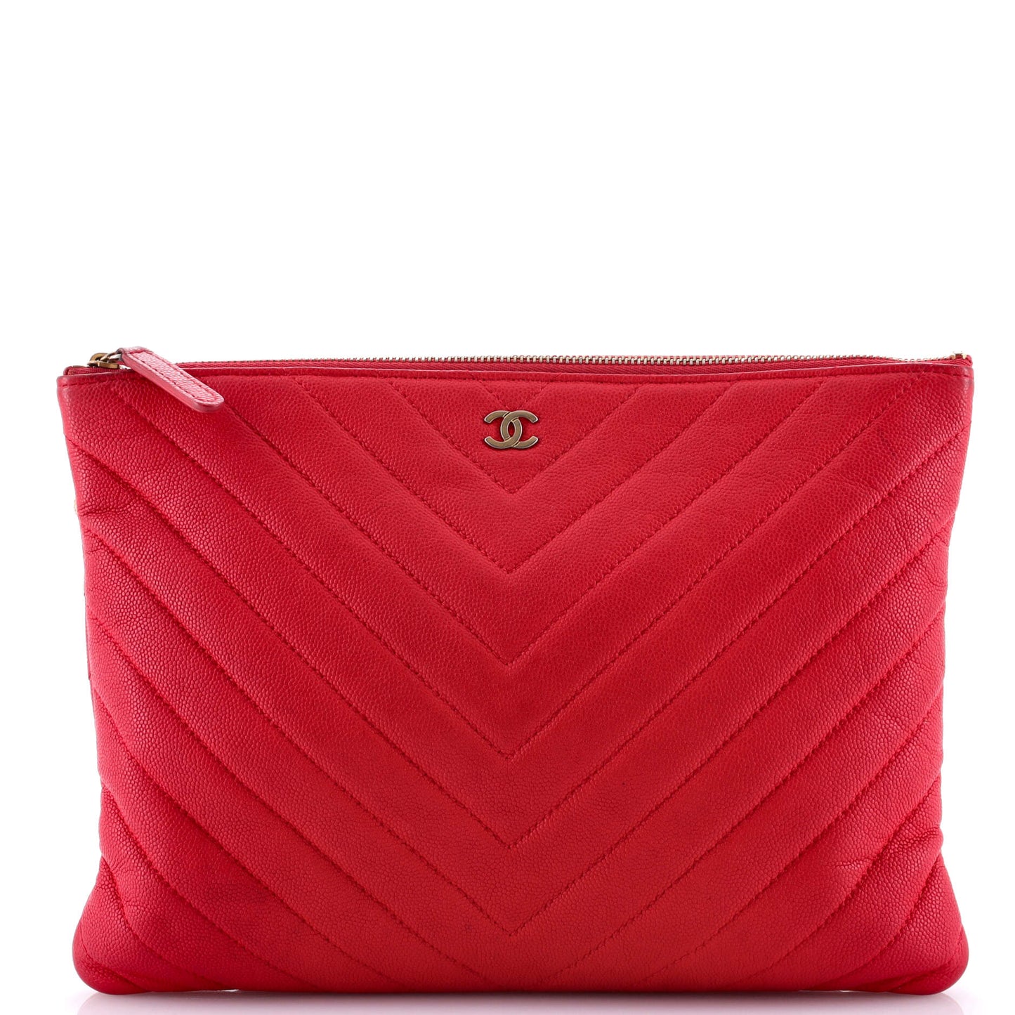Paris-Athens O Case Clutch Chevron Caviar Medium