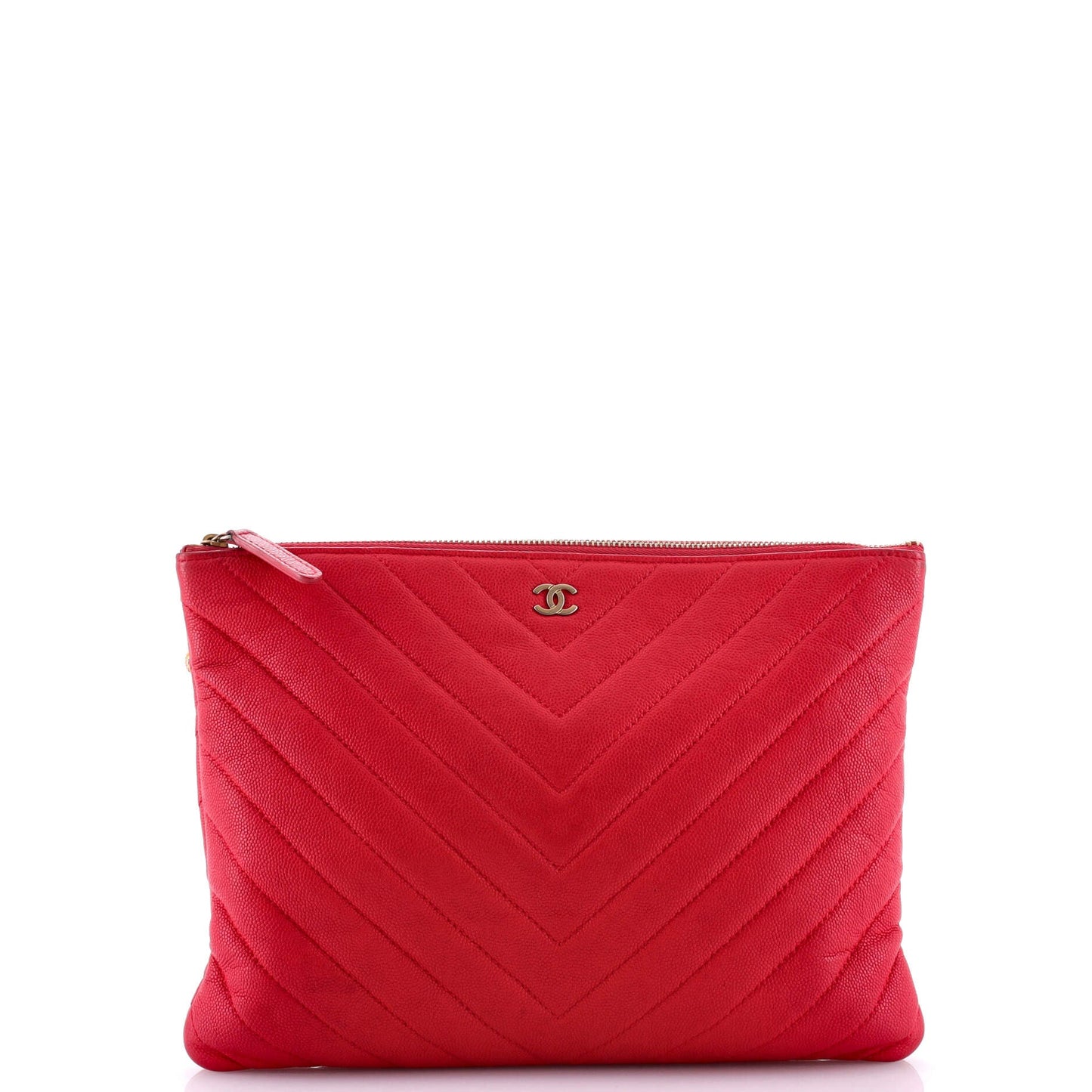 Paris-Athens O Case Clutch Chevron Caviar Medium