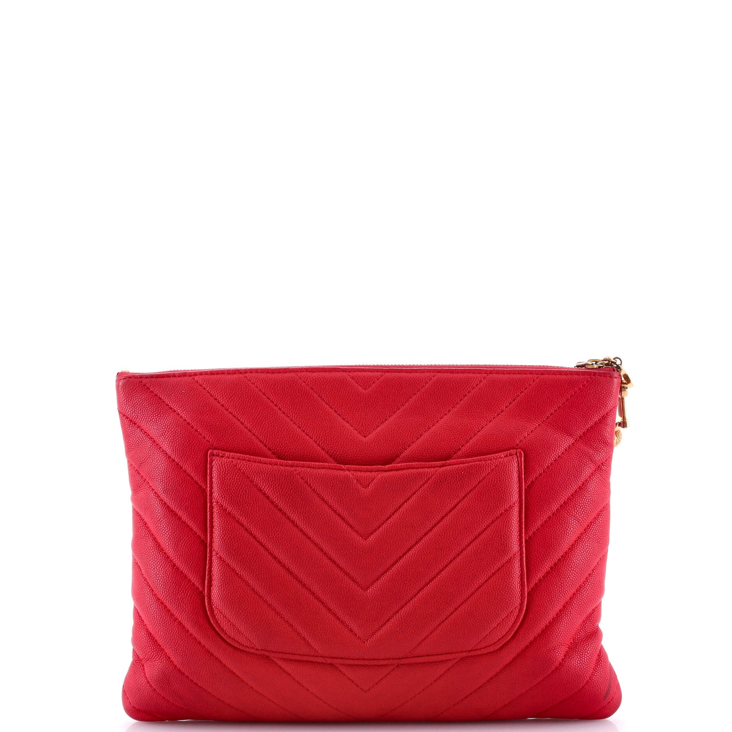 Paris-Athens O Case Clutch Chevron Caviar Medium