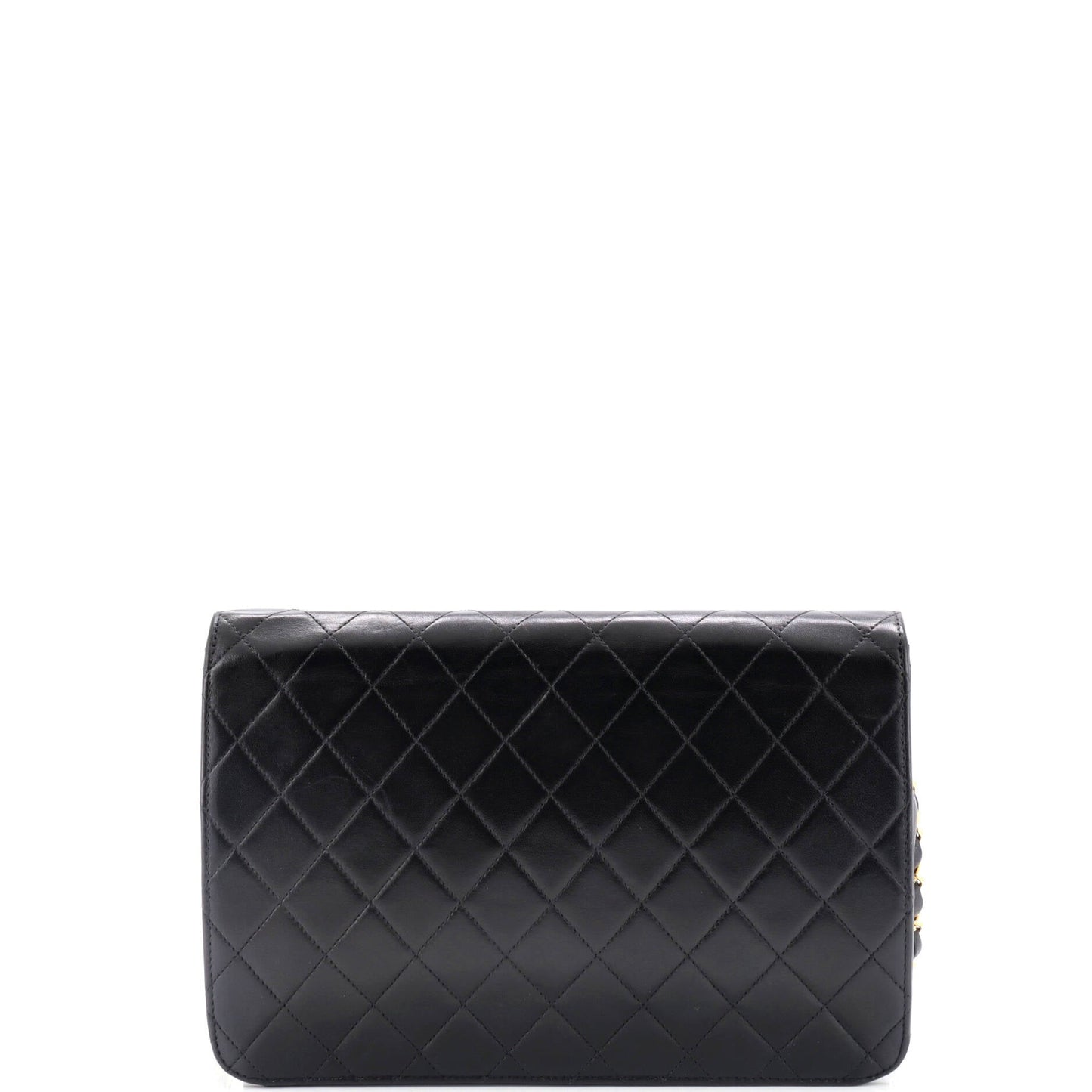 Vintage Clutch with Chain Quilted Leather Medium