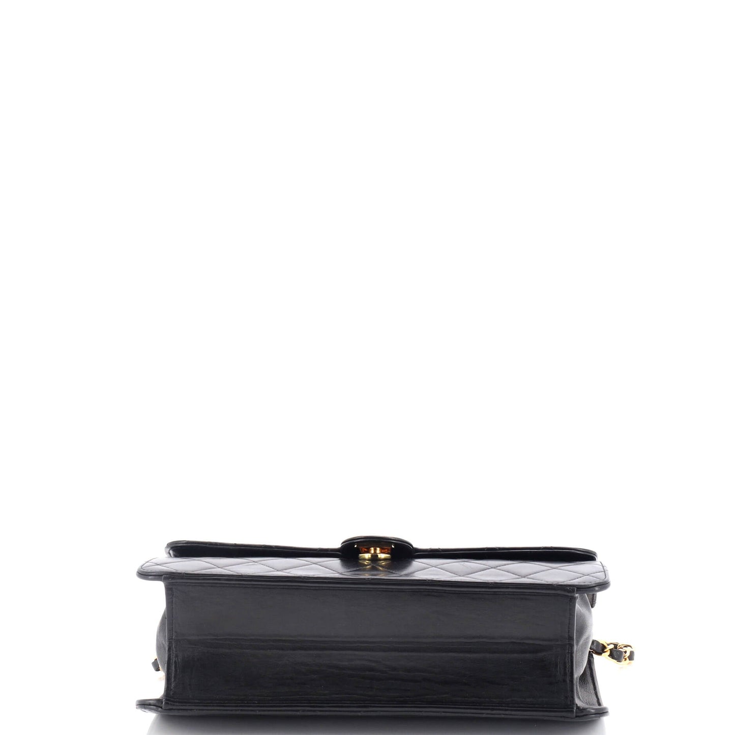 Vintage Clutch with Chain Quilted Leather Medium