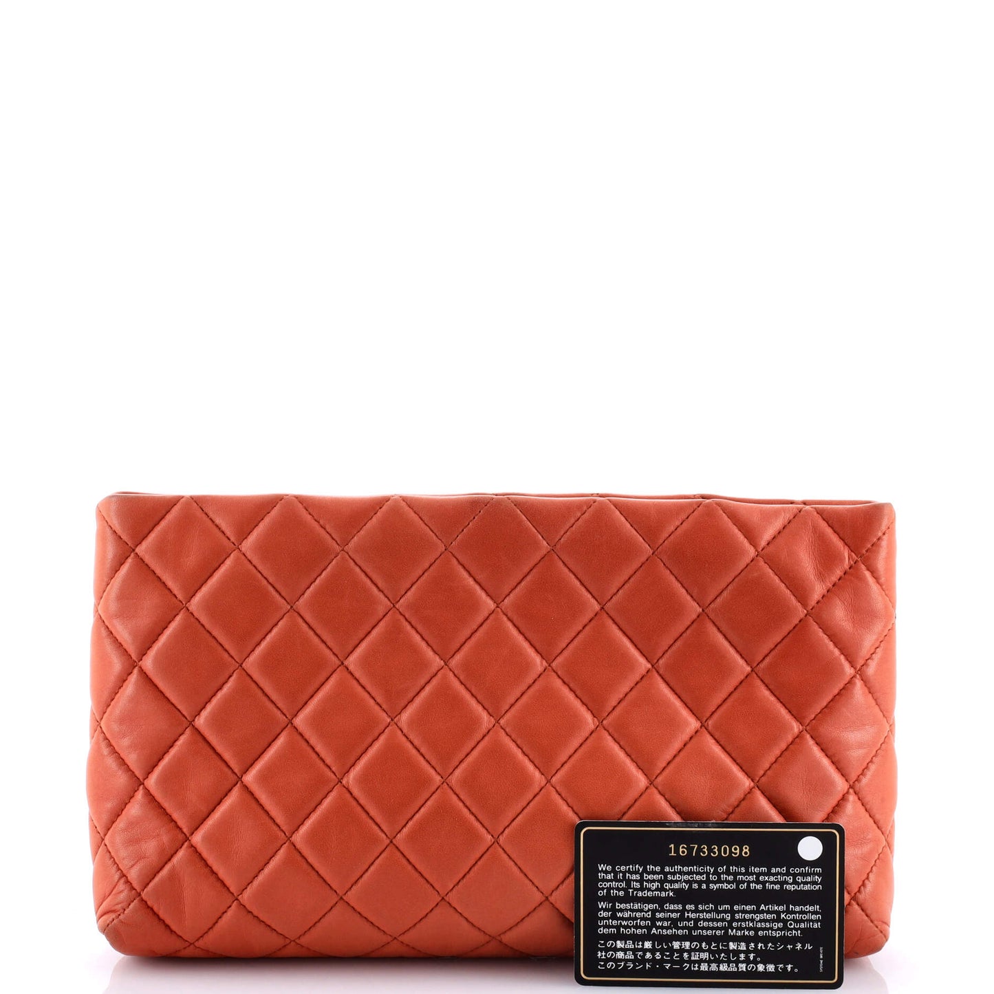 Square Timeless Clutch Quilted Lambskin