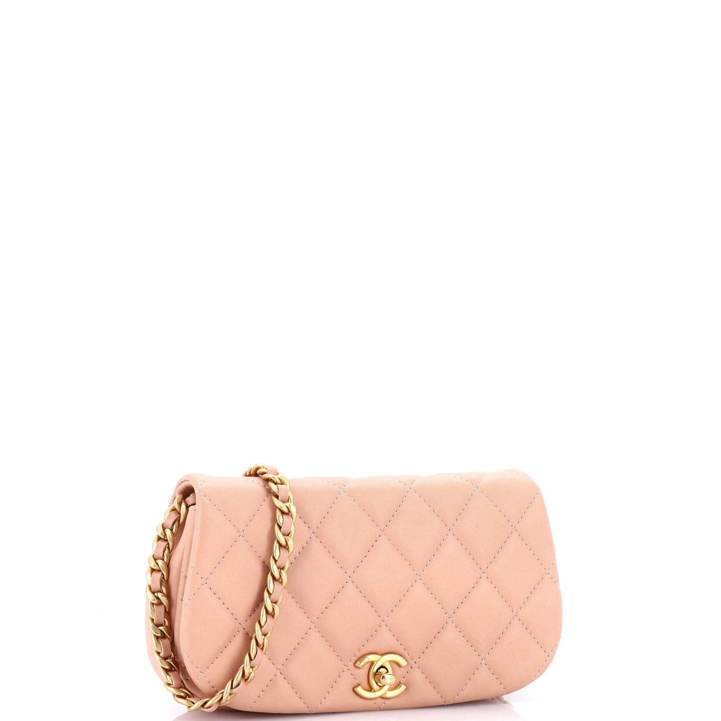 Coco Mail Clutch with Chain Quilted Calfskin