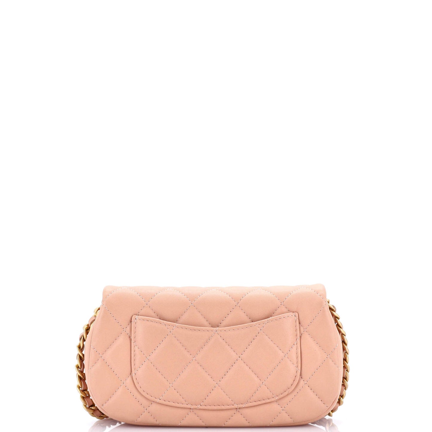 Coco Mail Clutch with Chain Quilted Calfskin