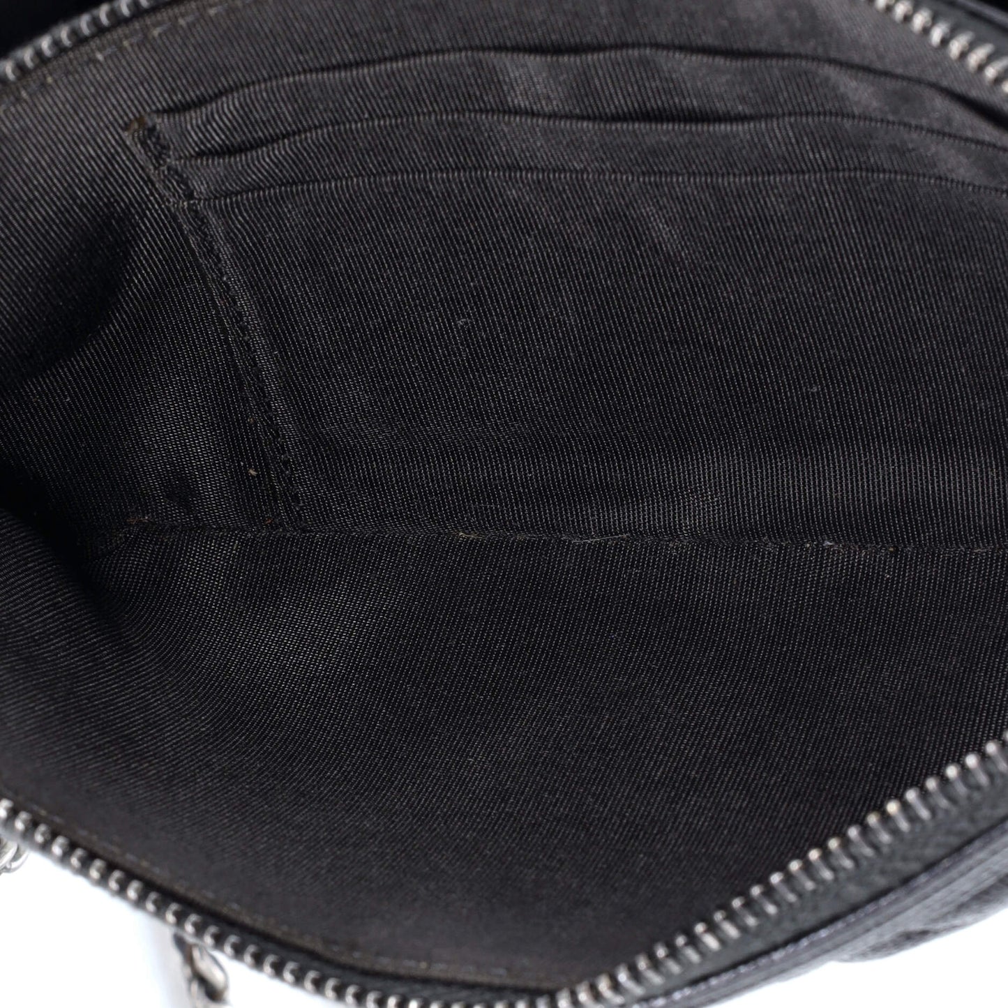 Boy Double Zip Clutch with Chain Quilted Caviar