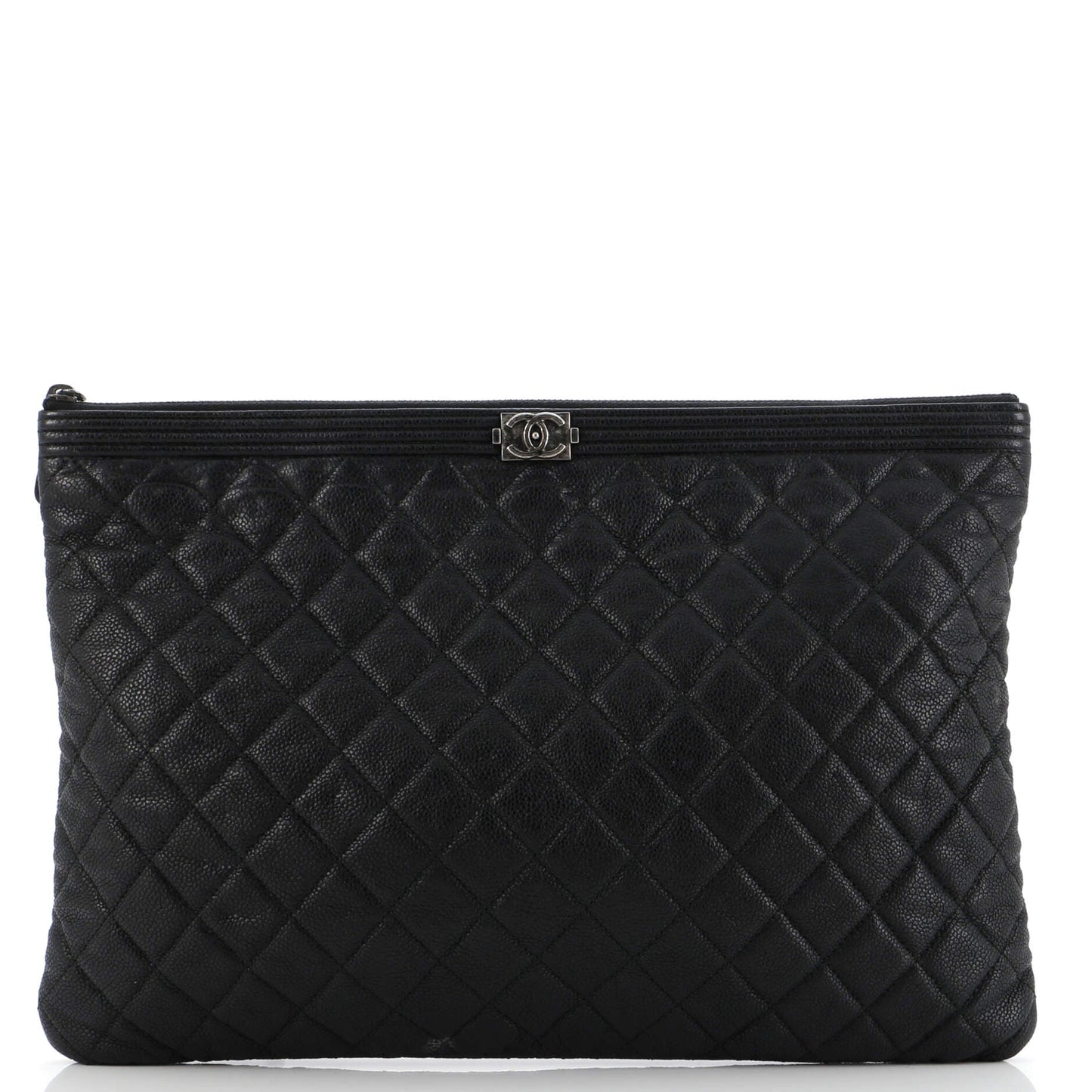 Boy O Case Clutch Quilted Caviar Large