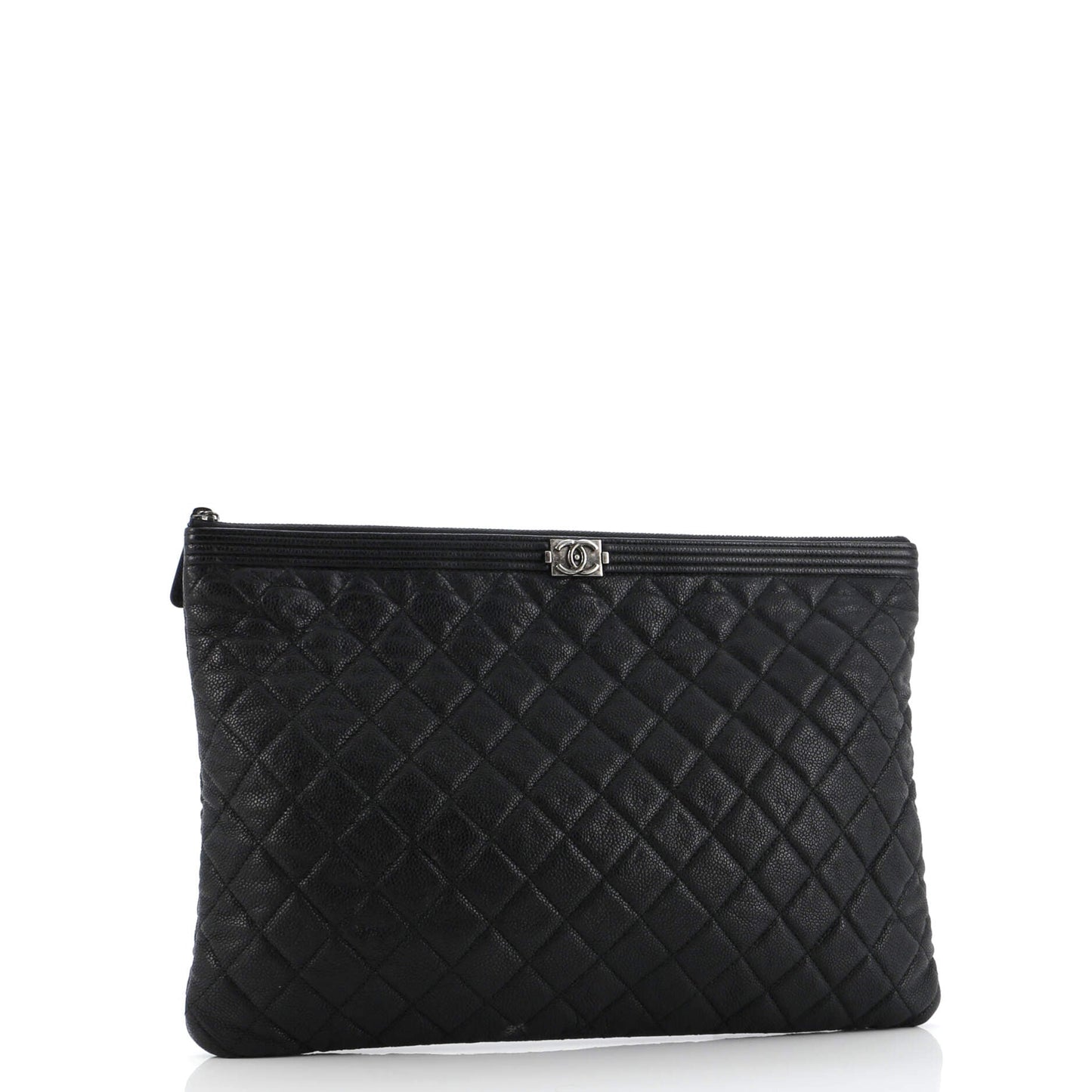 Boy O Case Clutch Quilted Caviar Large