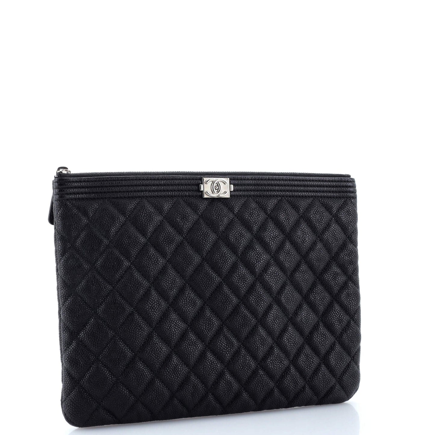 Boy O Case Clutch Quilted Caviar Medium