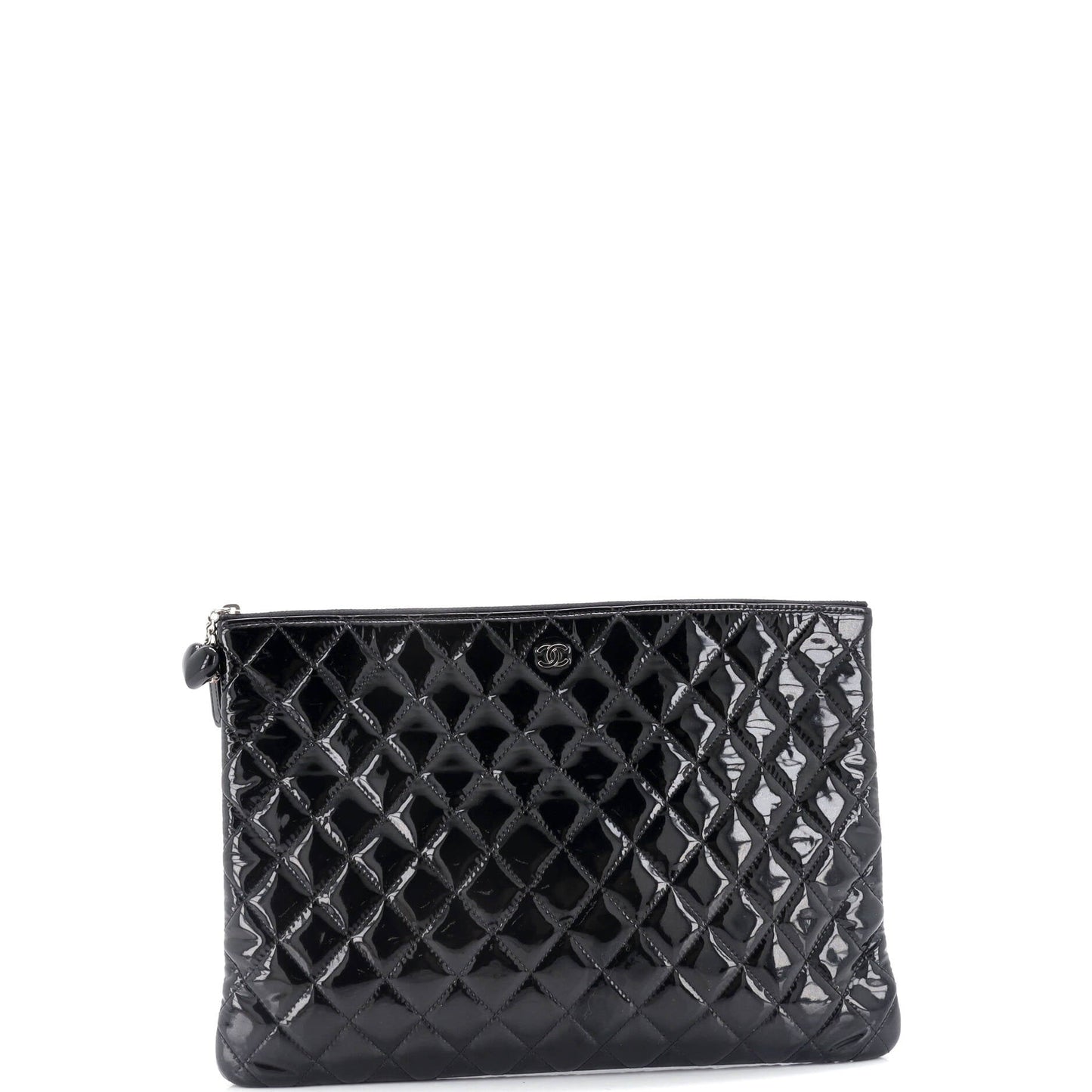 Valentine Hearts O Case Clutch Quilted Patent Large
