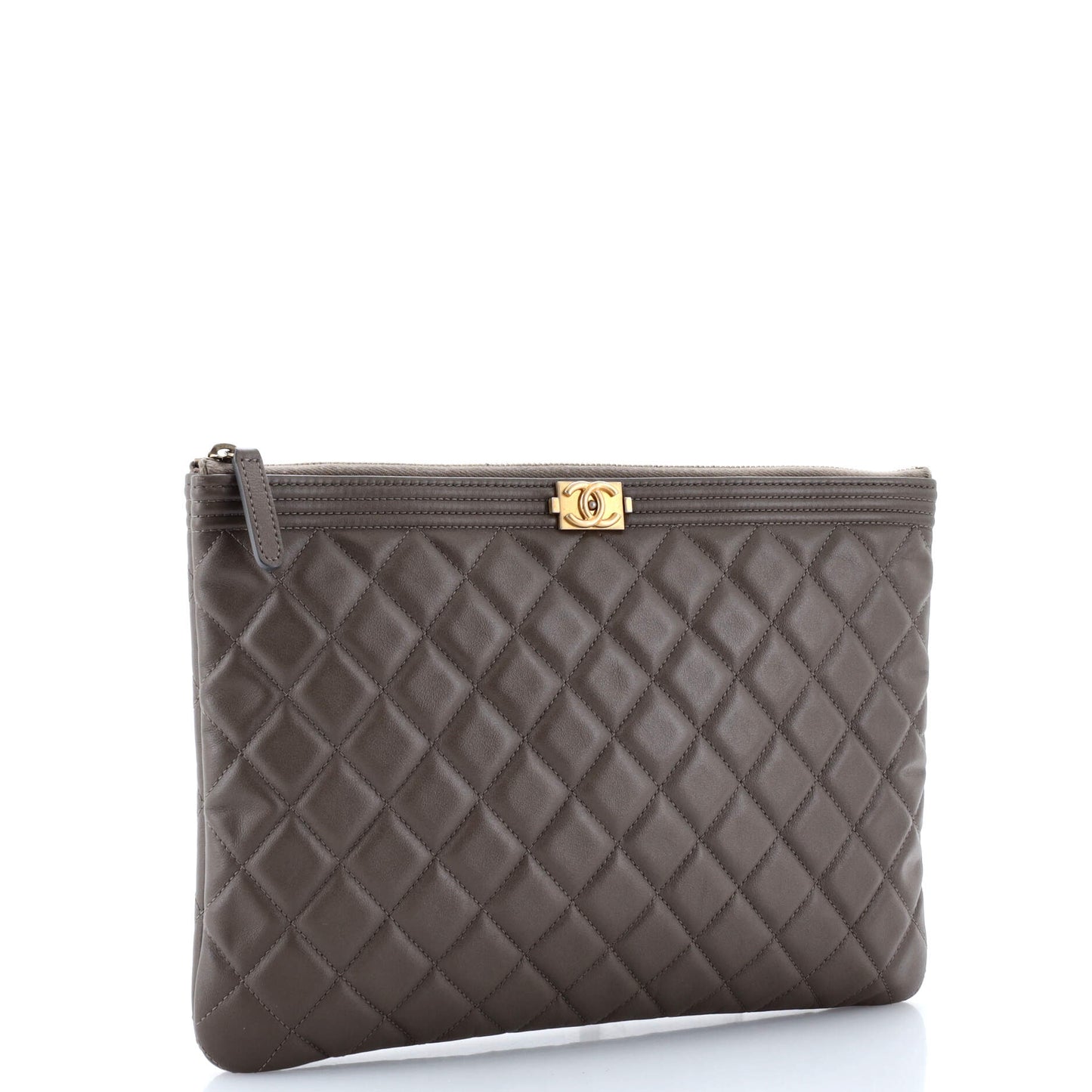 Boy O Case Clutch Quilted Lambskin Medium