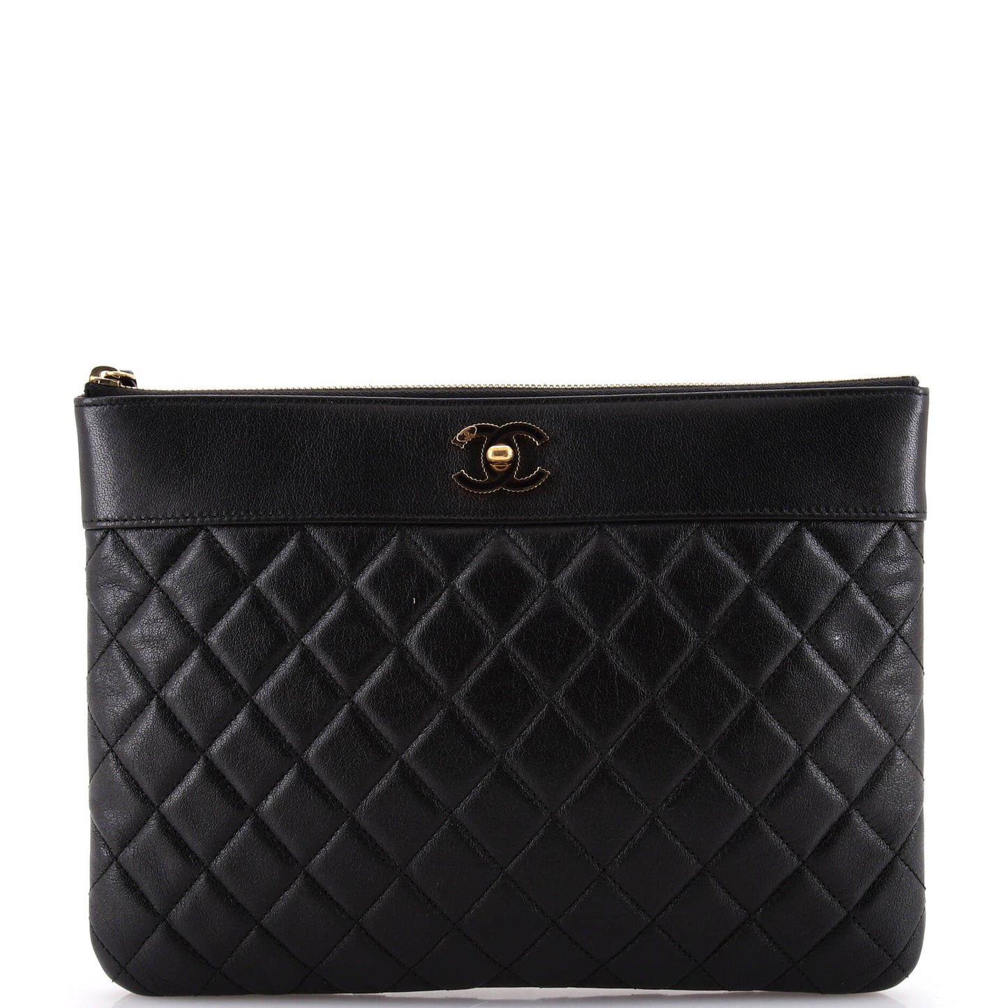 Mademoiselle Vintage O Case Clutch Quilted Sheepskin Medium