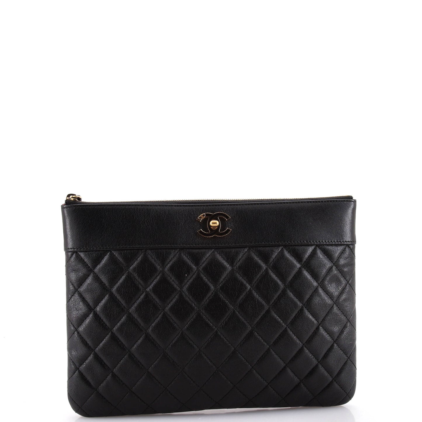 Mademoiselle Vintage O Case Clutch Quilted Sheepskin Medium