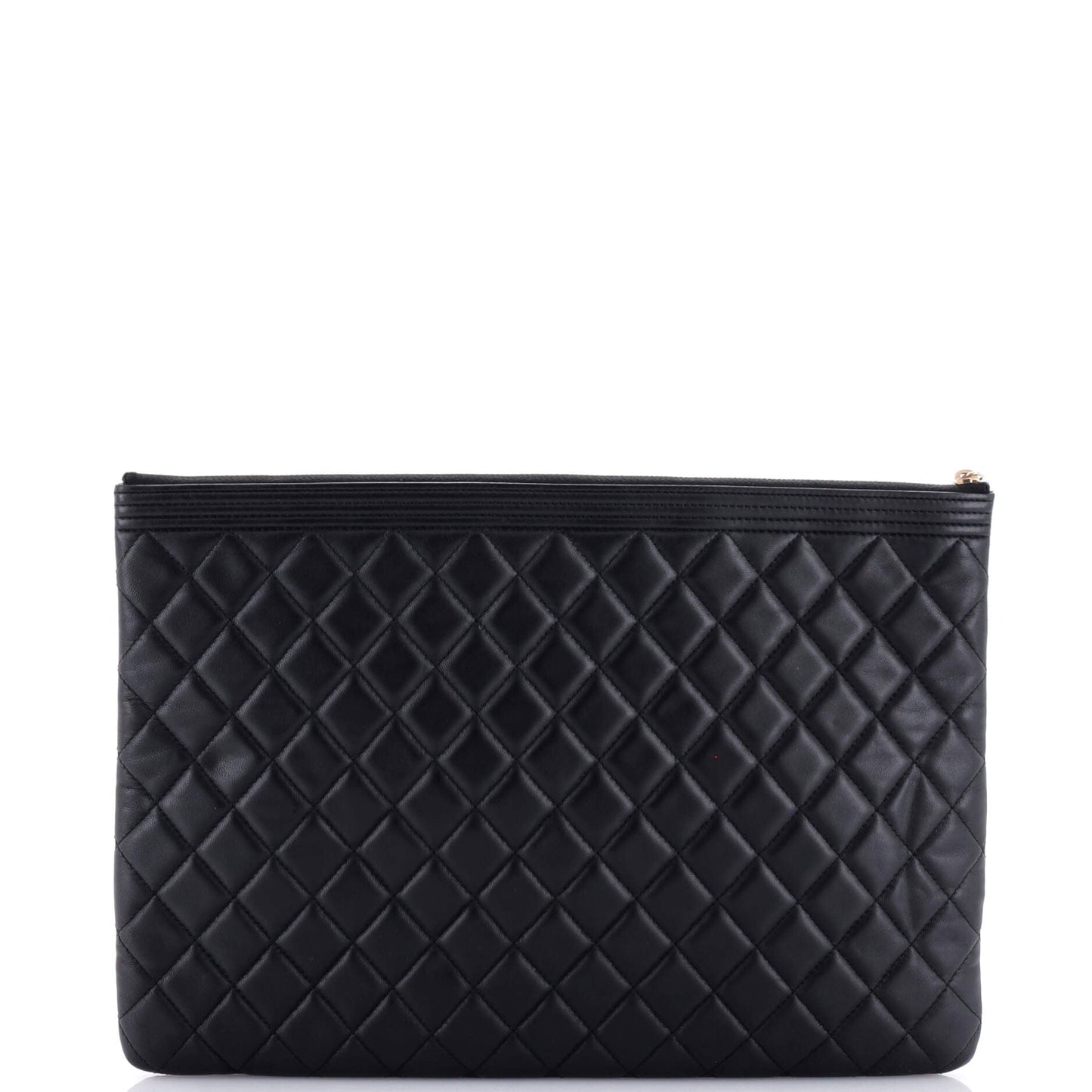 Boy O Case Clutch Quilted Lambskin Large