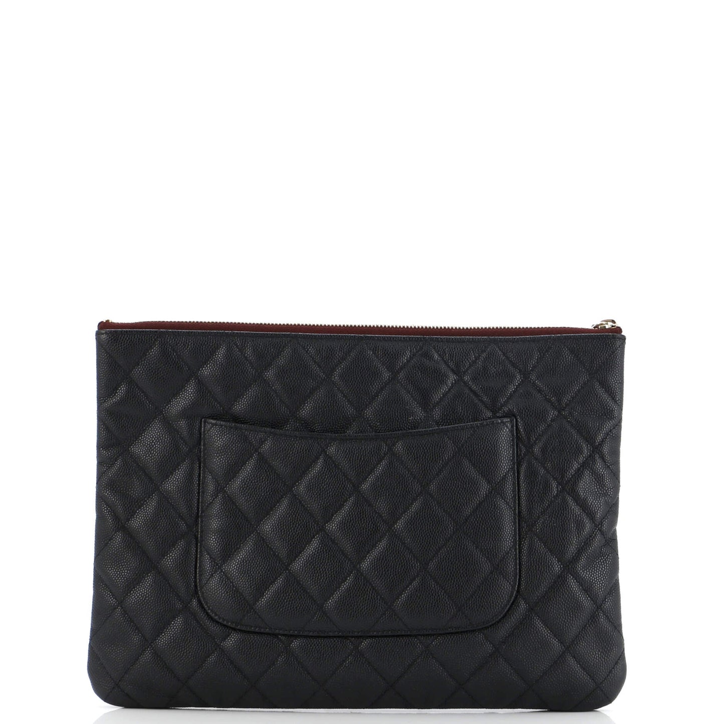 O Case Clutch Quilted Caviar Medium