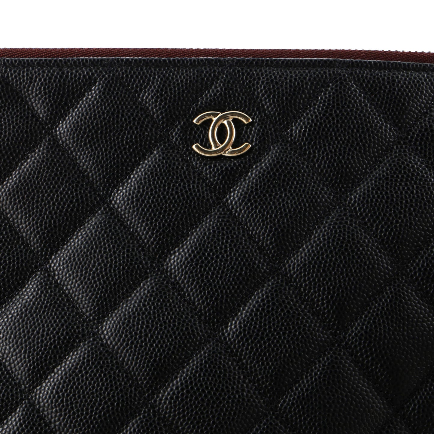 O Case Clutch Quilted Caviar Medium