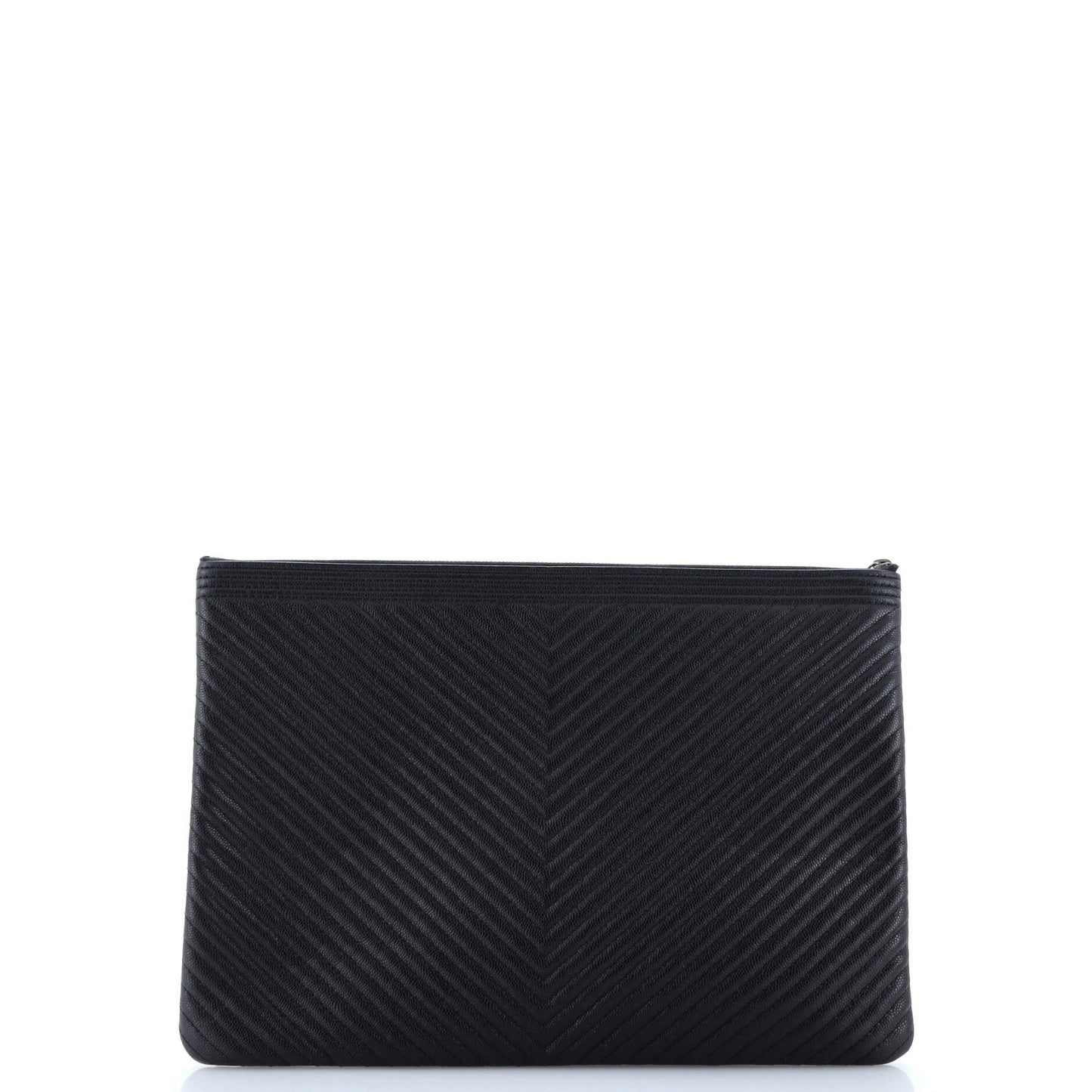 Boy O Case Clutch Chevron Lambskin Large
