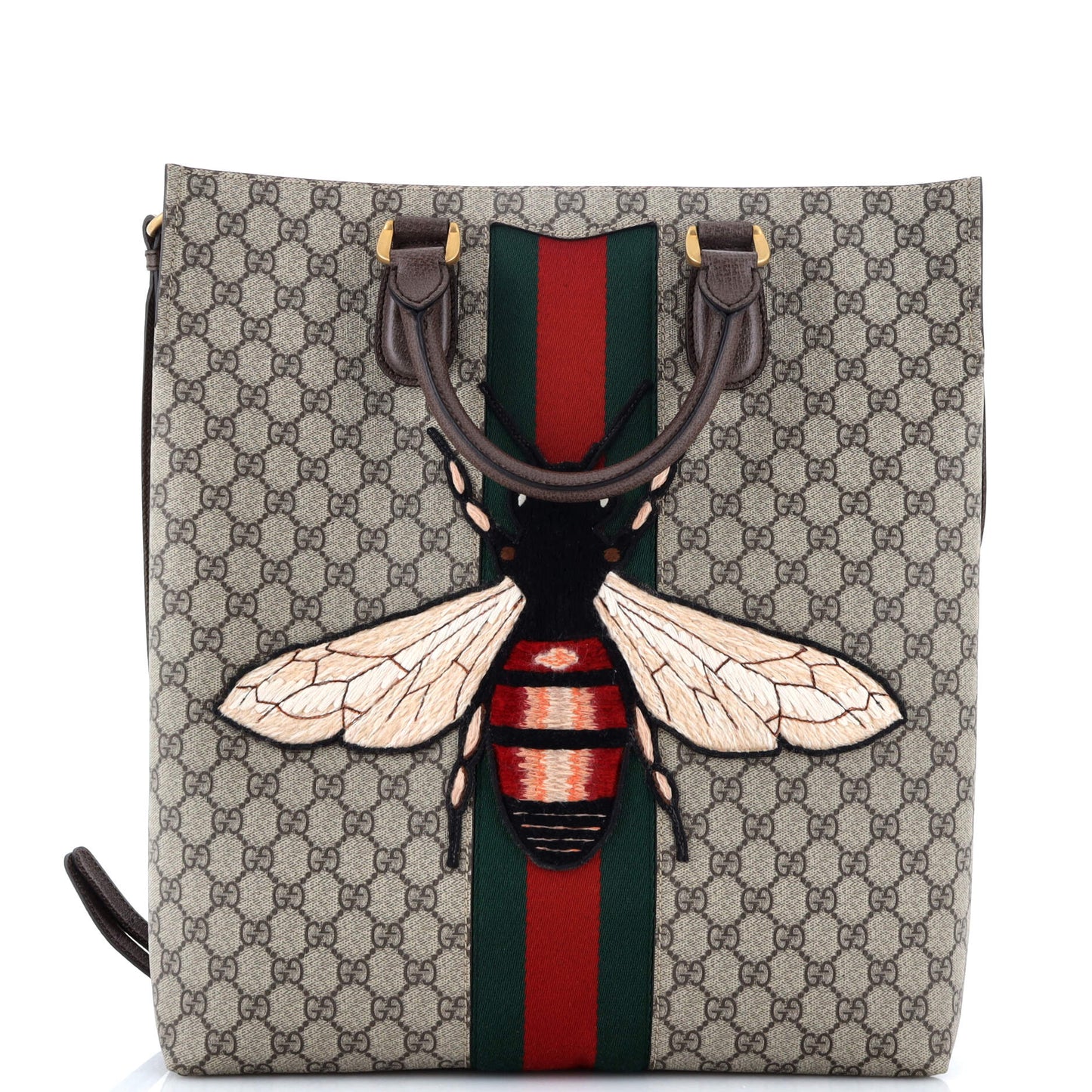 Animalier Bee Web Vertical Tote GG Coated Canvas Medium