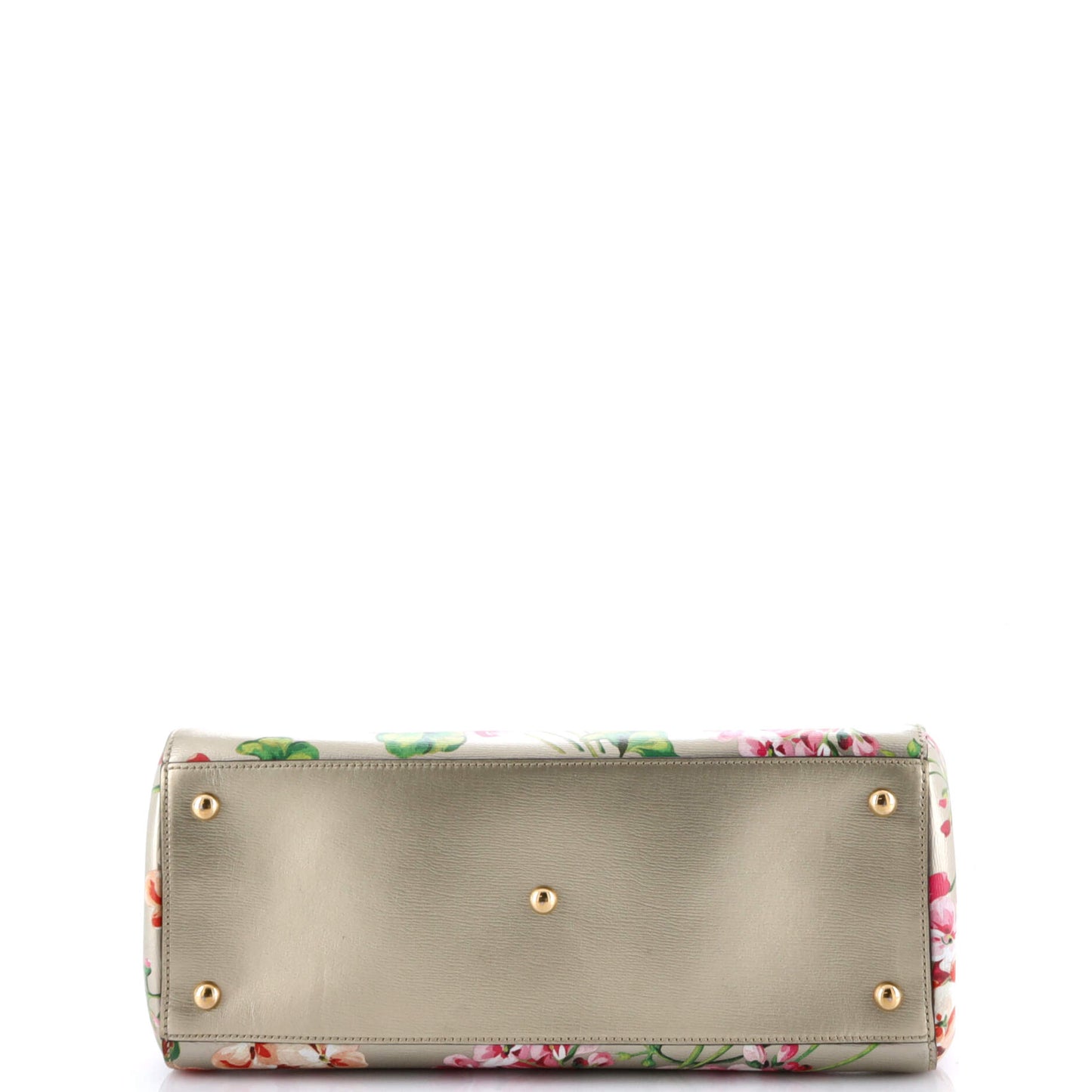 Bamboo Shopper Tote Blooms Print Leather Medium