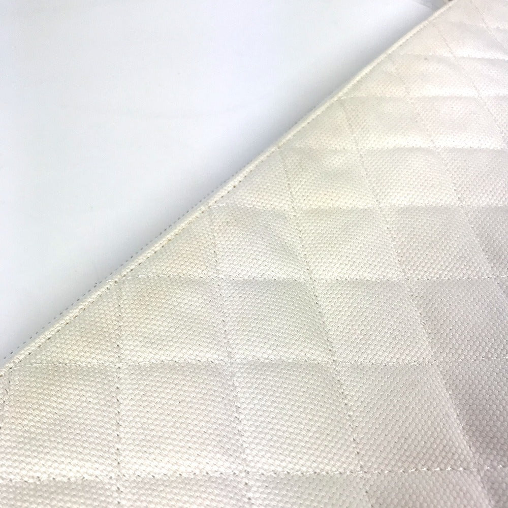 CHANEL Clutch bag canvas white COCO Coco logo