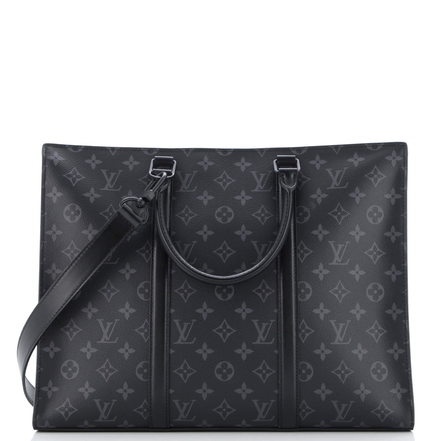 Sac Plat Zipper Tote Monogram Eclipse Canvas Horizontal