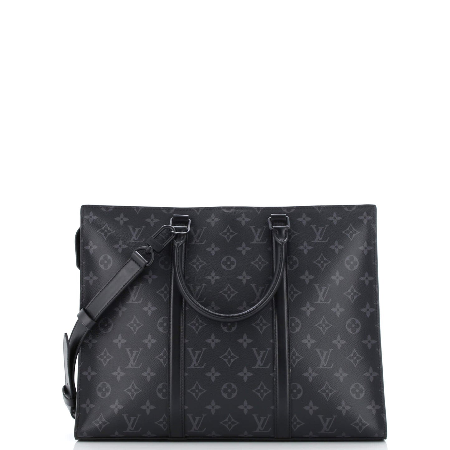 Sac Plat Zipper Tote Monogram Eclipse Canvas Horizontal