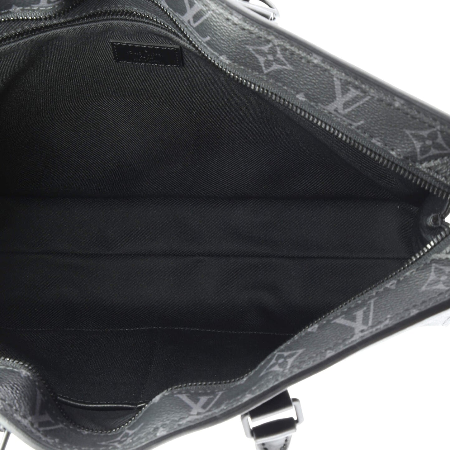 Sac Plat Zipper Tote Monogram Eclipse Canvas Horizontal