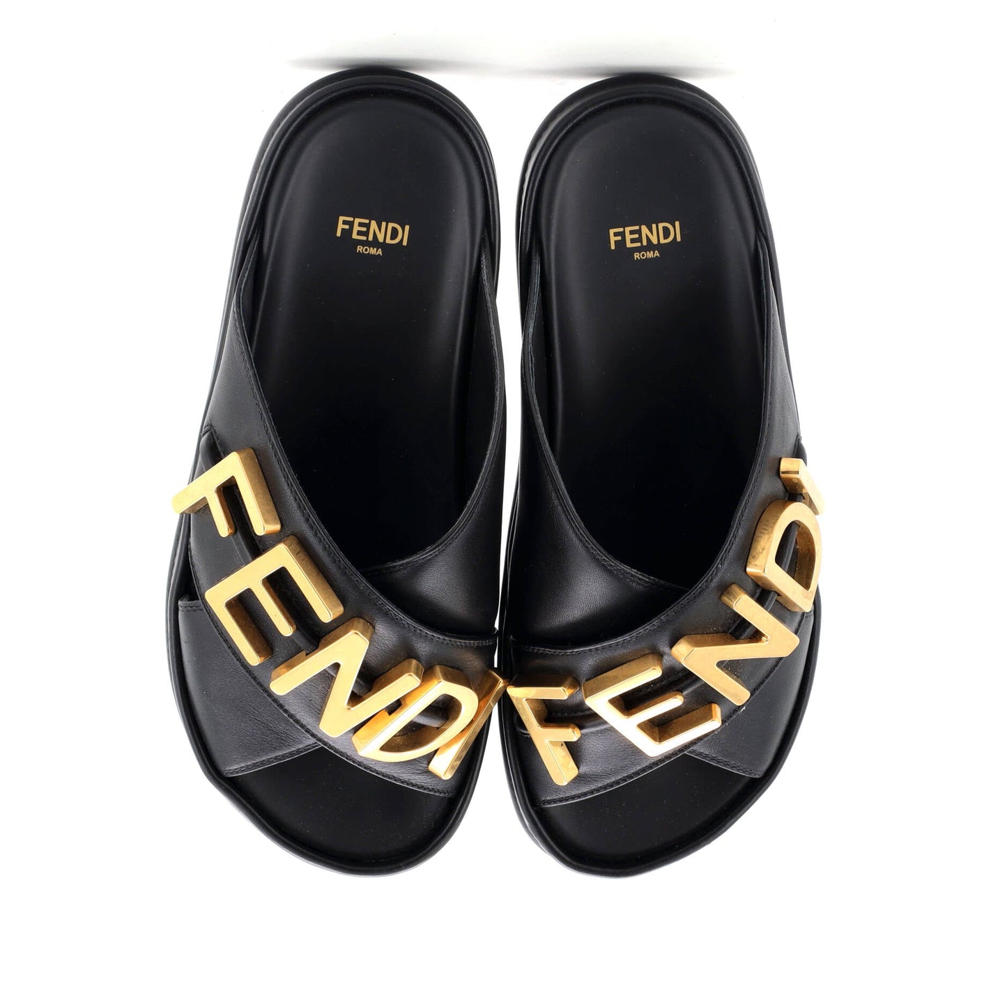 Women's Fendigraphy Slide Sandals Leather
