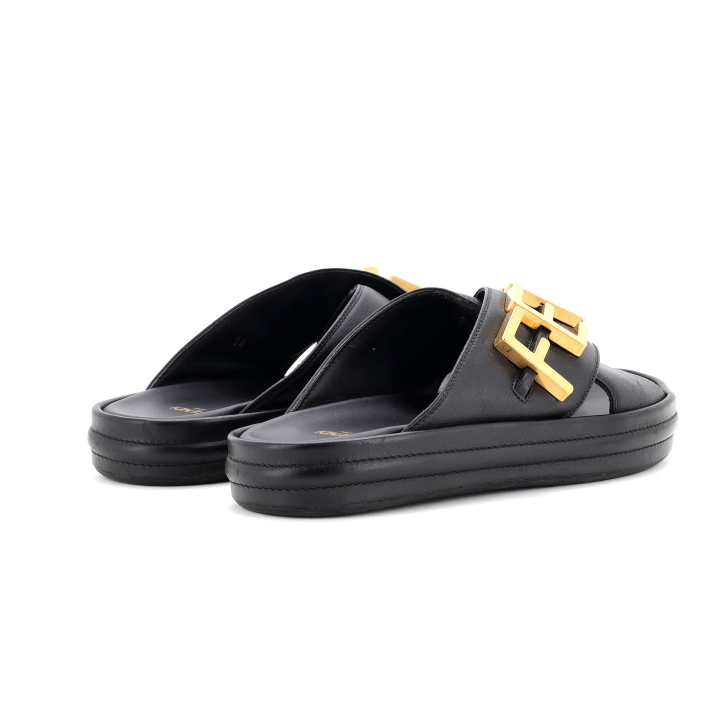 Women's Fendigraphy Slide Sandals Leather