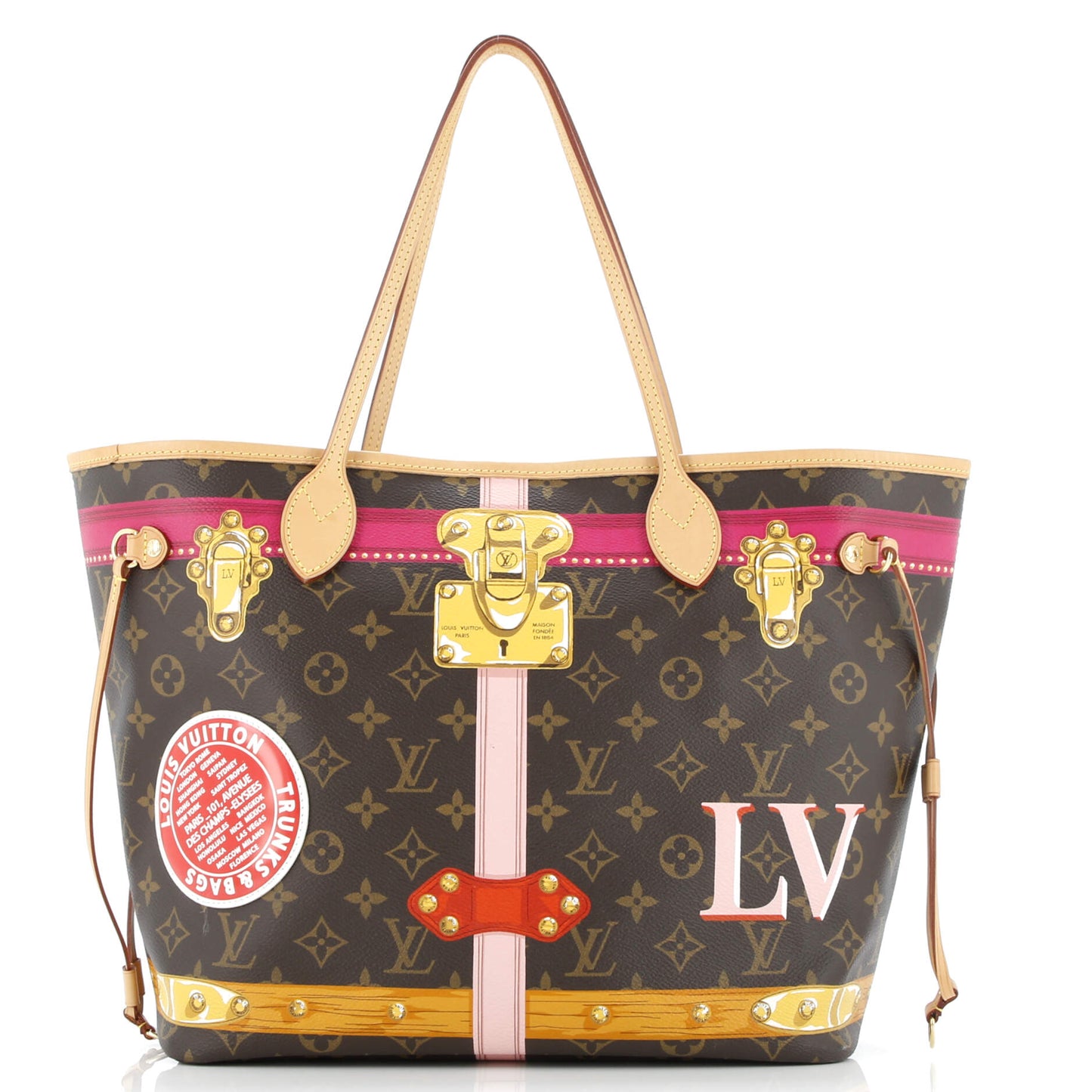 Neverfull NM Tote Limited Edition Summer Trunks Monogram Canvas MM