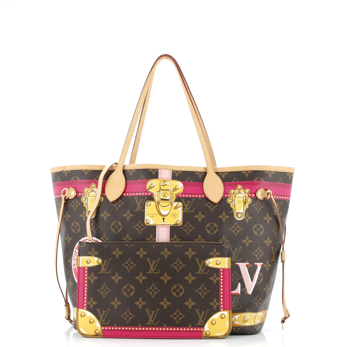 Neverfull NM Tote Limited Edition Summer Trunks Monogram Canvas MM