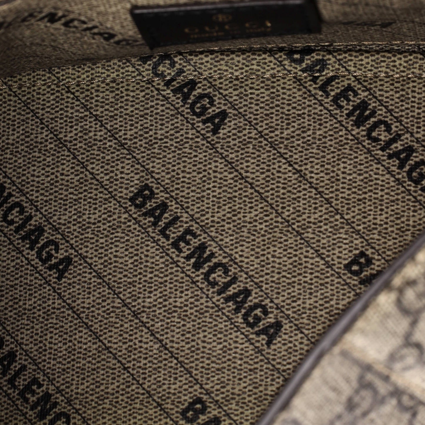 x Balenciaga The Hacker Project Hourglass Top Handle Bag GG Coated Canvas Small