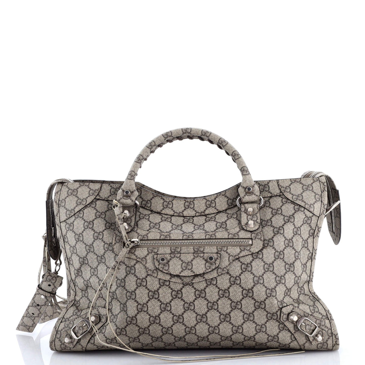 x Balenciaga The Hacker Project Neo Classic City Bag GG Coated Canvas Medium