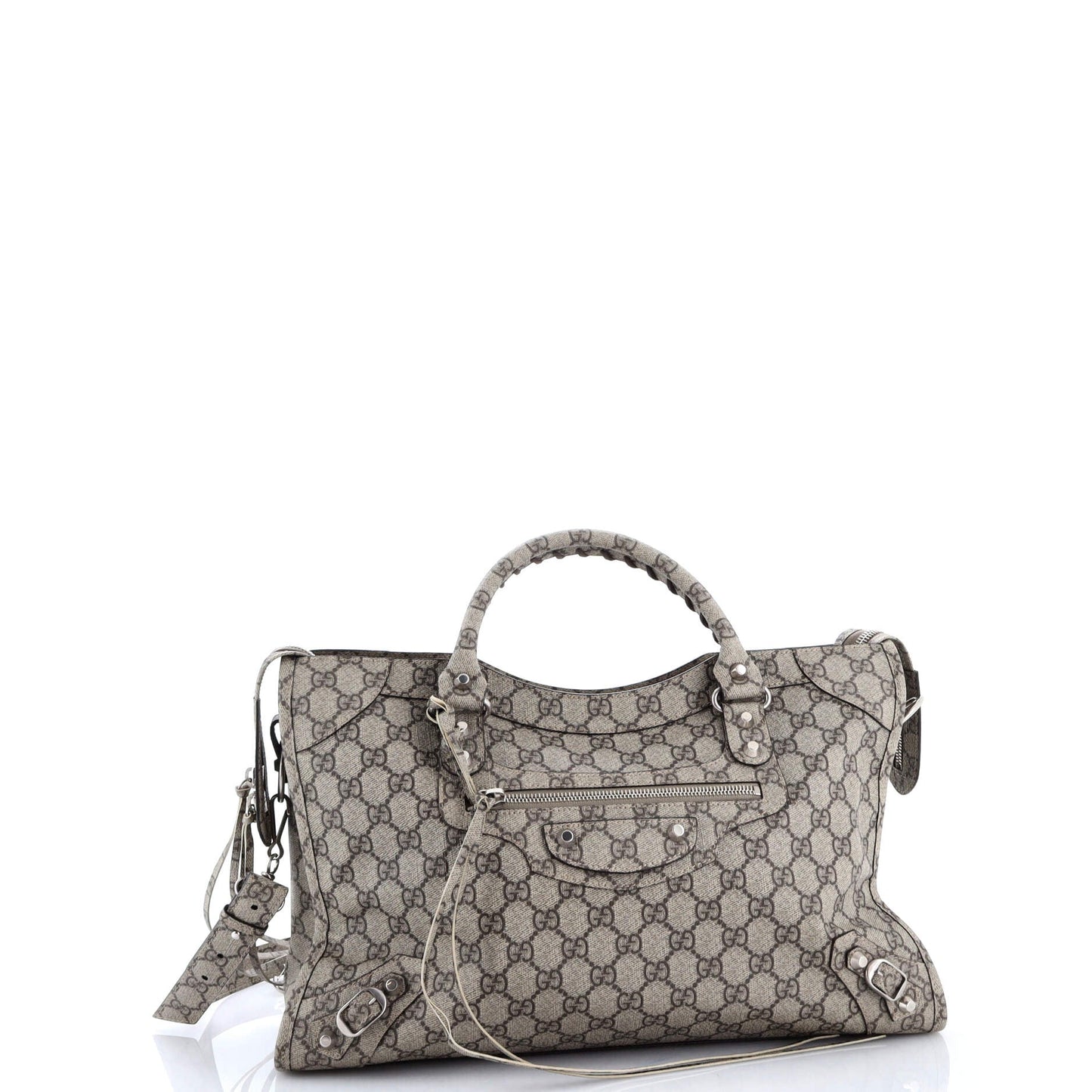 x Balenciaga The Hacker Project Neo Classic City Bag GG Coated Canvas Medium